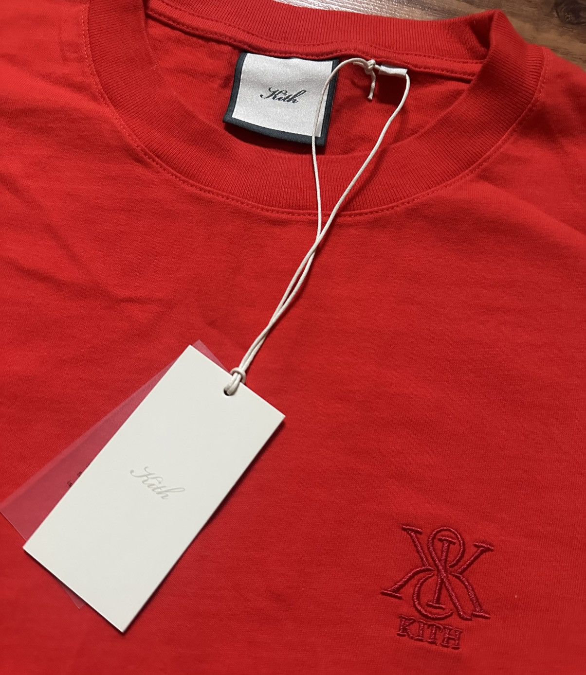 Kith Kith Women Nia II Sueded Tee - Cinnabar/Red Size L / US 10 / IT 46 - 2 Thumbnail