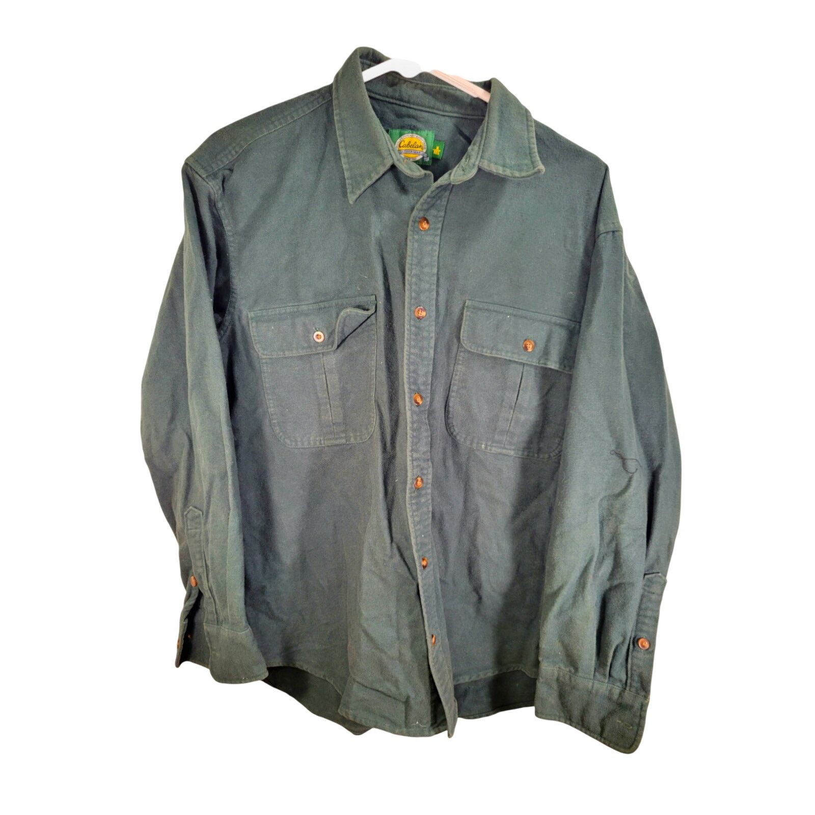Cabelas Cabela's M Green Outdoor Gear Button Down Men's Shirt Cotton Size US M / EU 48-50 / 2 - 1 Thumbnail