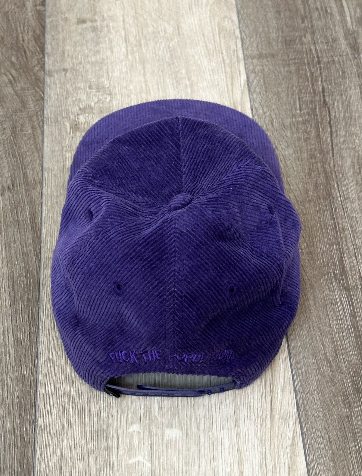 Fuck The Population Fuck The Population Purple Corduroy Smiley Logo Hat FTP Size ONE SIZE - 4 Thumbnail