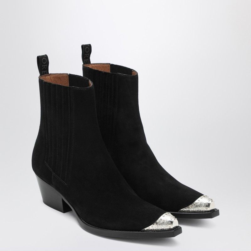 Sartore Sartore Black Suede Wax Ankle Boot Size US 8 / IT 38 - 1 Thumbnail