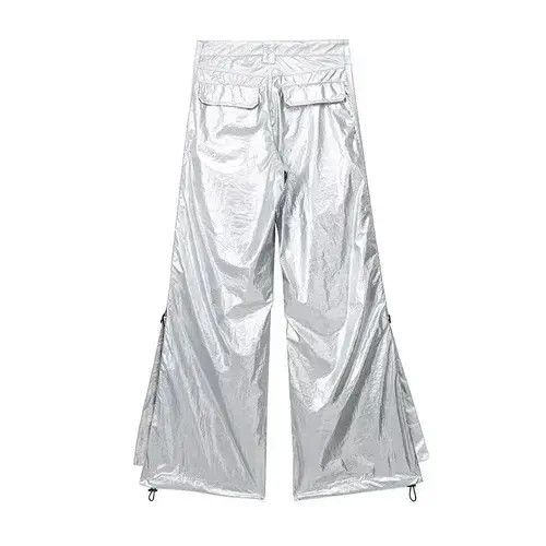 Designer Silver Pants Cargo Baggy Size US 32 / EU 48 - 7 Thumbnail