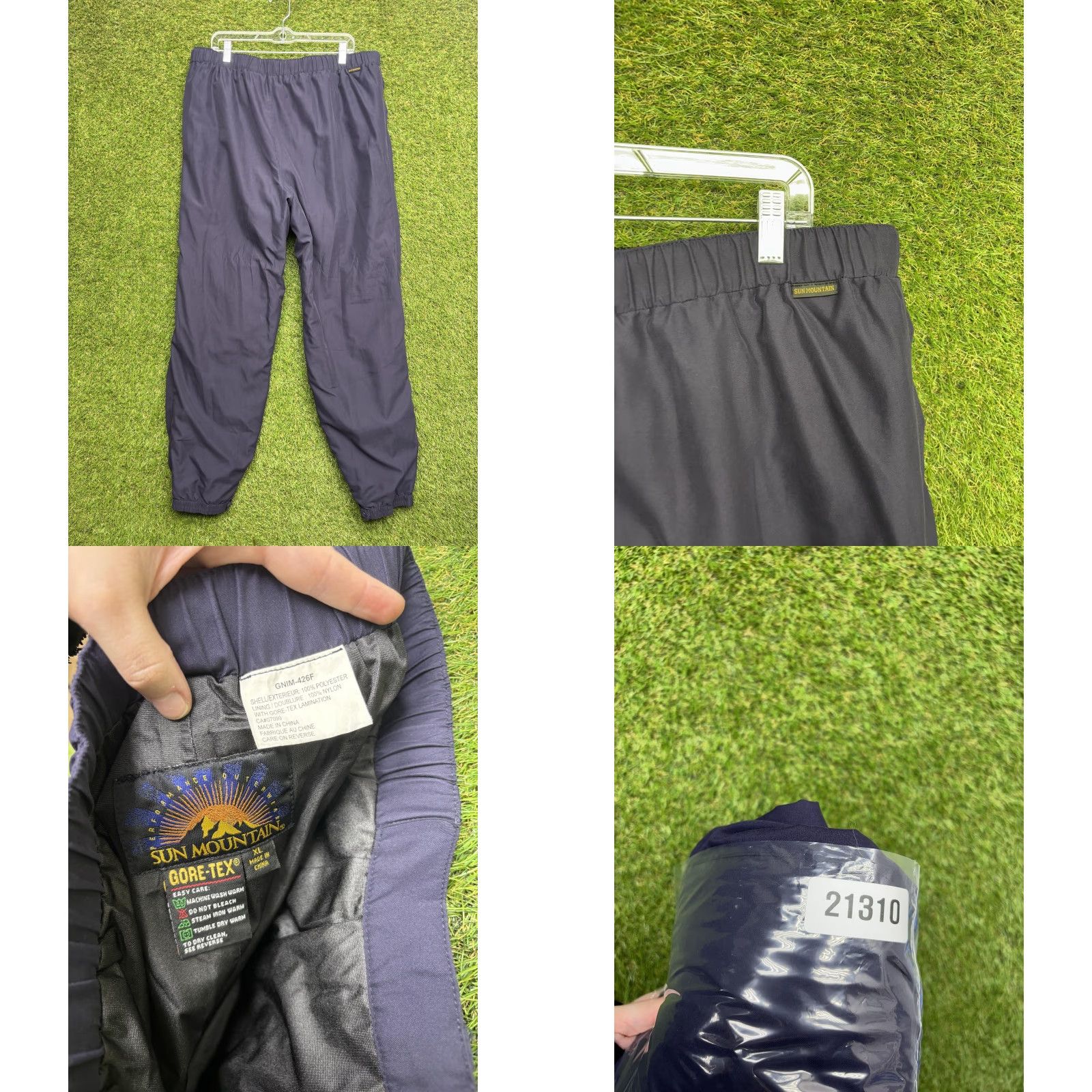 Rains Sun Mountain Rain Pants Mens XL Blue Gore-Tex Waterproof Windproof Golf 42x32 Size US 36 / EU 52 - 8 Thumbnail