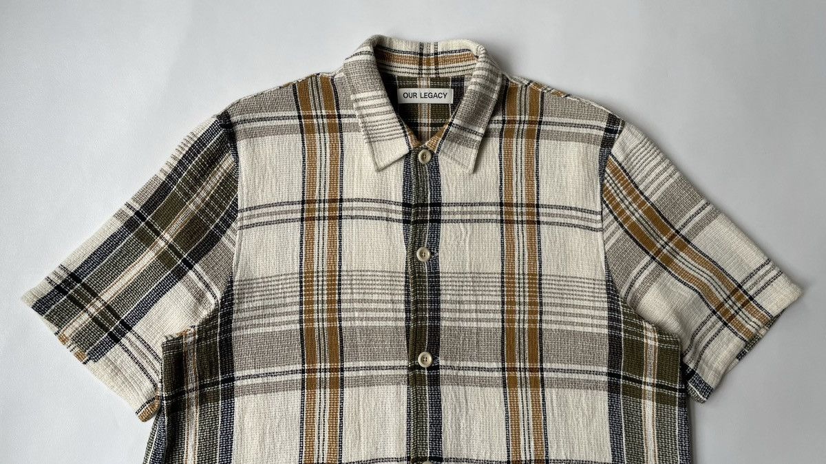 Our Legacy Waffle Weave Check ‘Elder Shirt’ Size US XL / EU 56 / 4 - 2 Thumbnail