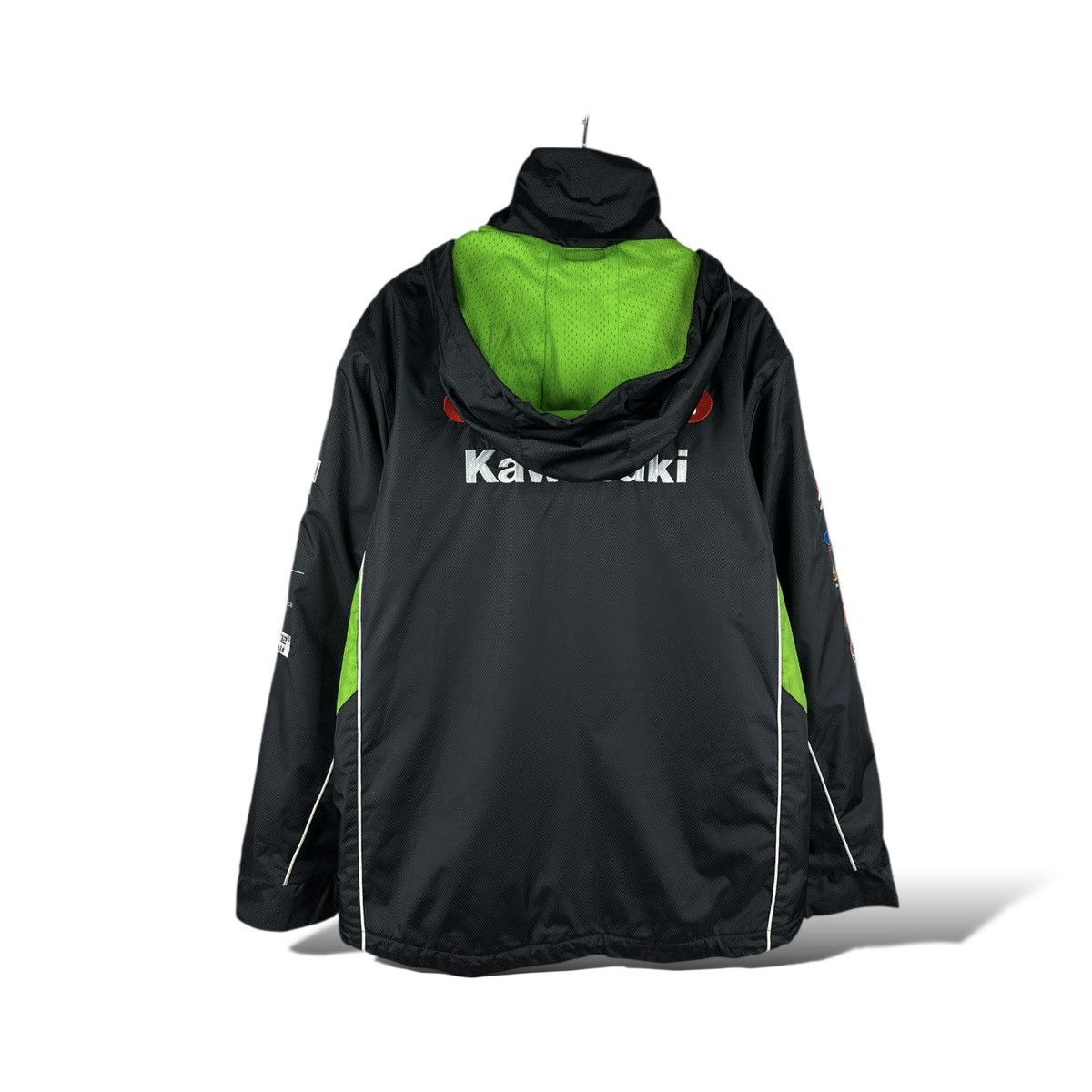 Vintage Kawasaki Quattro Plant Clinton Racing Jacket Full Zip Hooded Size US XS / EU 42 / 0 - 20 Thumbnail