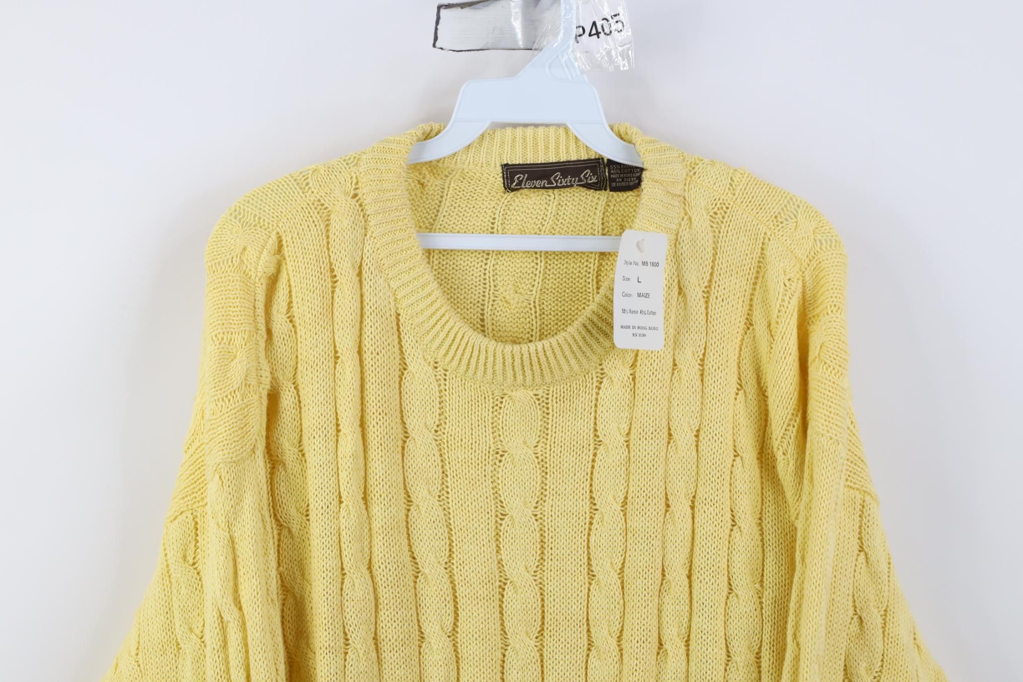 Vintage Deadstock Vintage 80s 90s Streetwear Chunky Cable Sweater Size US L / EU 52-54 / 3 - 2 Thumbnail