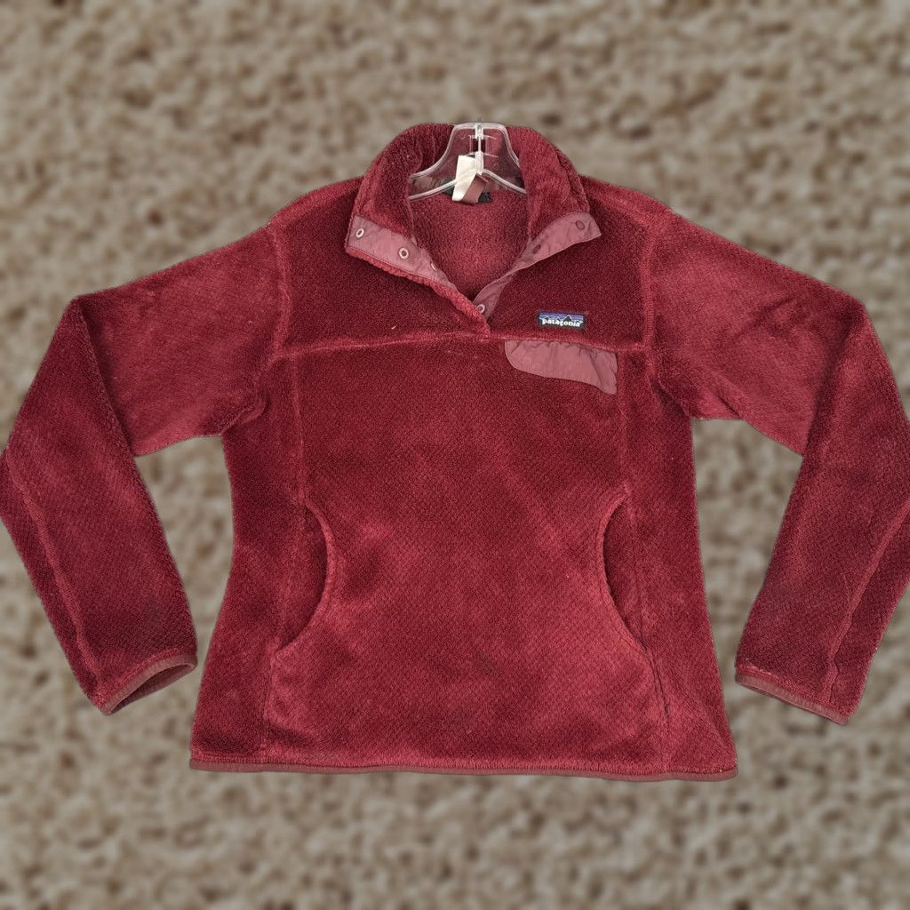 Patagonia Patagonia Jacket Womens Medium Red Fleece Snap Pullover Pockets Outdoor Hiking Size M / US 6-8 / IT 42-44 - 1 Thumbnail