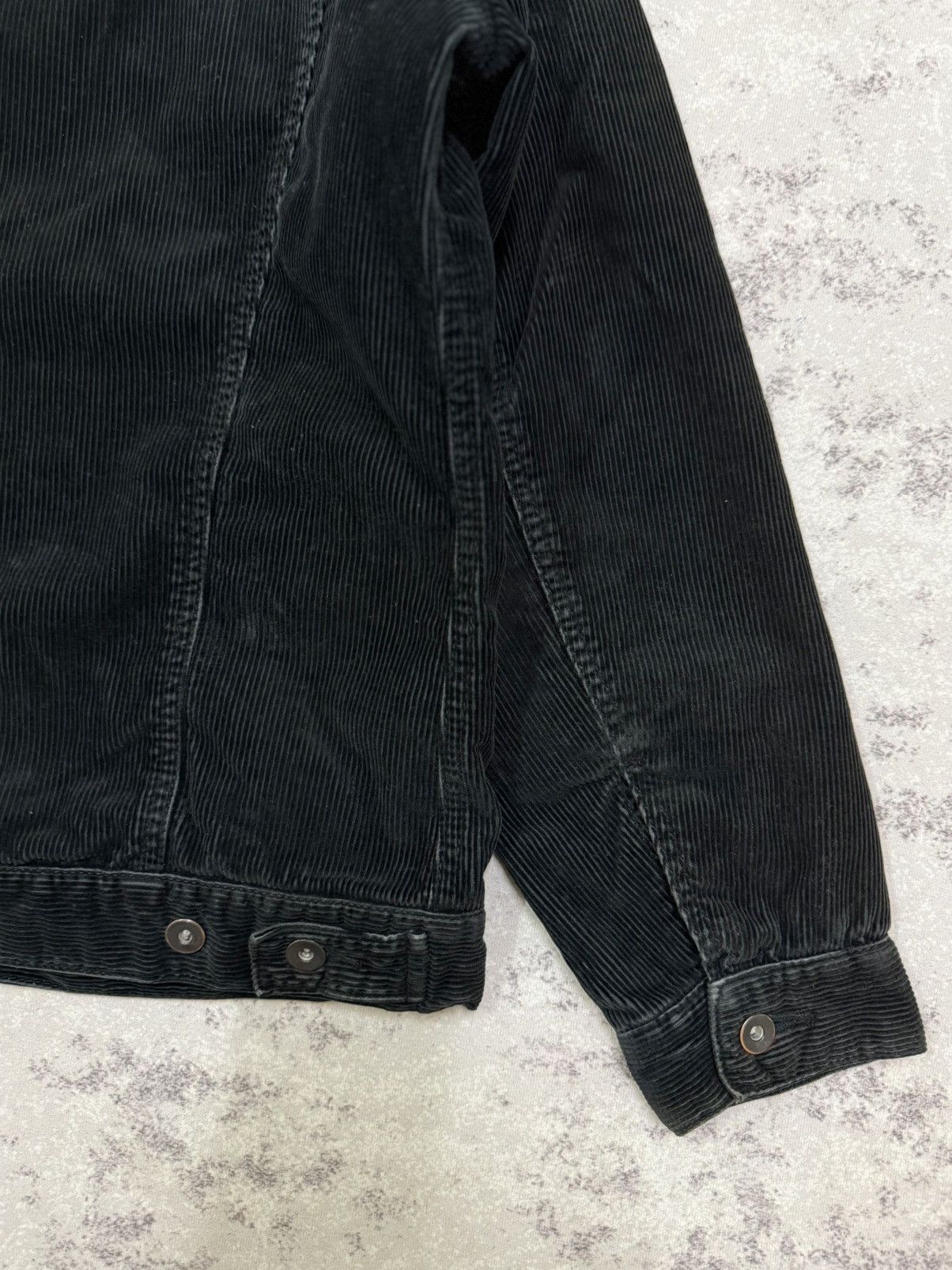 UNIQLO FAUX FUR DONUT BUTTON CUDROY JACKET