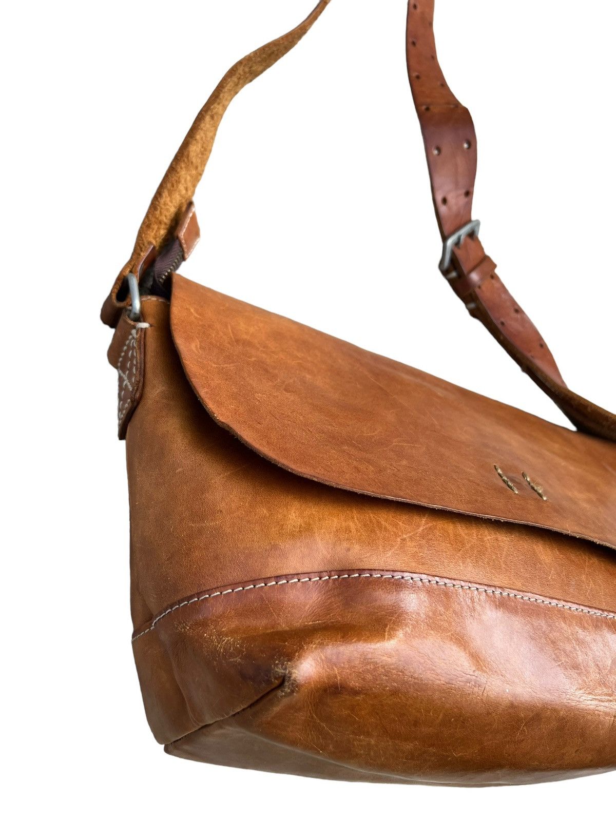 Leather H 1203 Mano Fece Japan Patina Leather Bag Size ONE SIZE - 8 Thumbnail