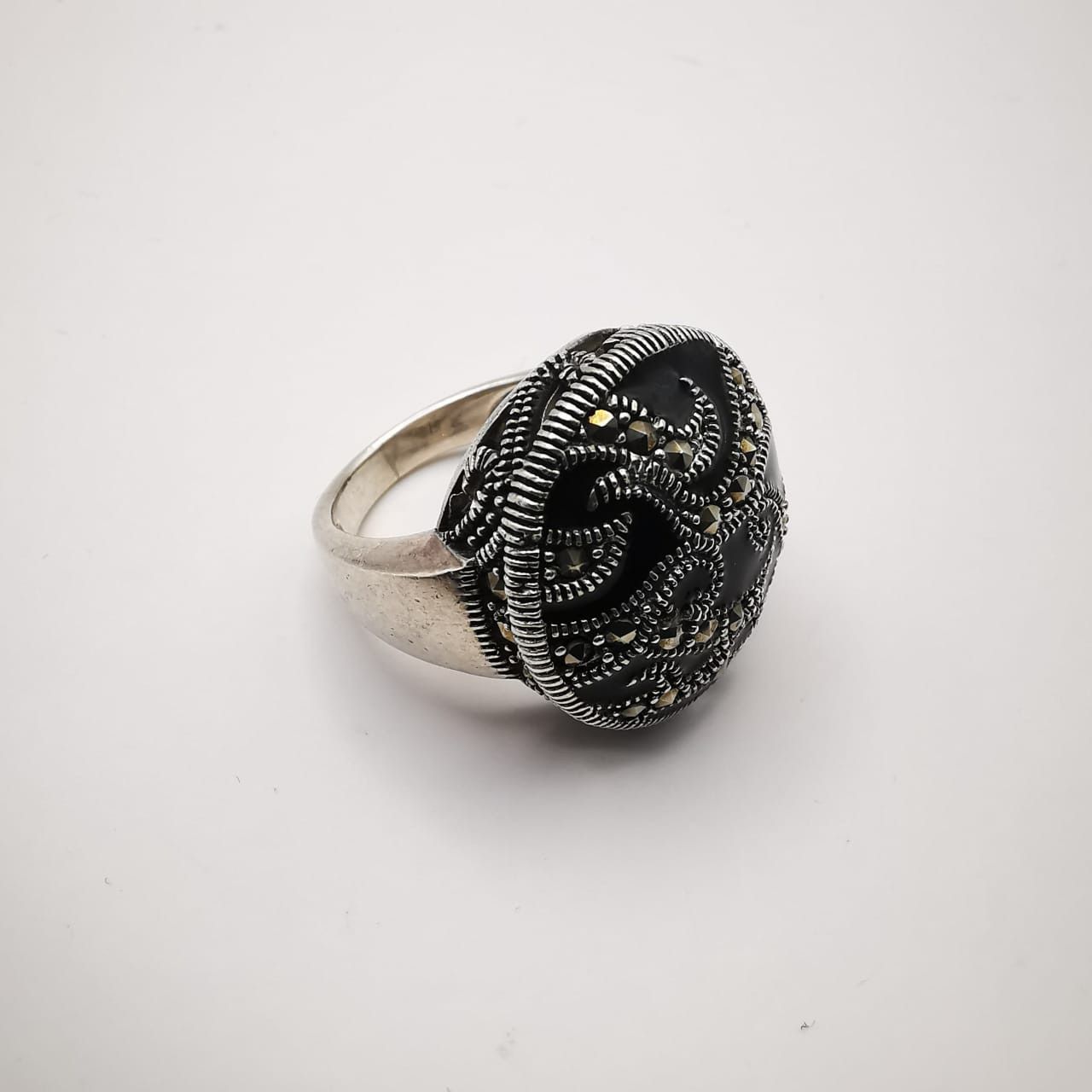 Vintage Vintage Solid Beautiful 925 Sterling Silver Jewelry Ring 9 g Size ONE SIZE - 1 Thumbnail