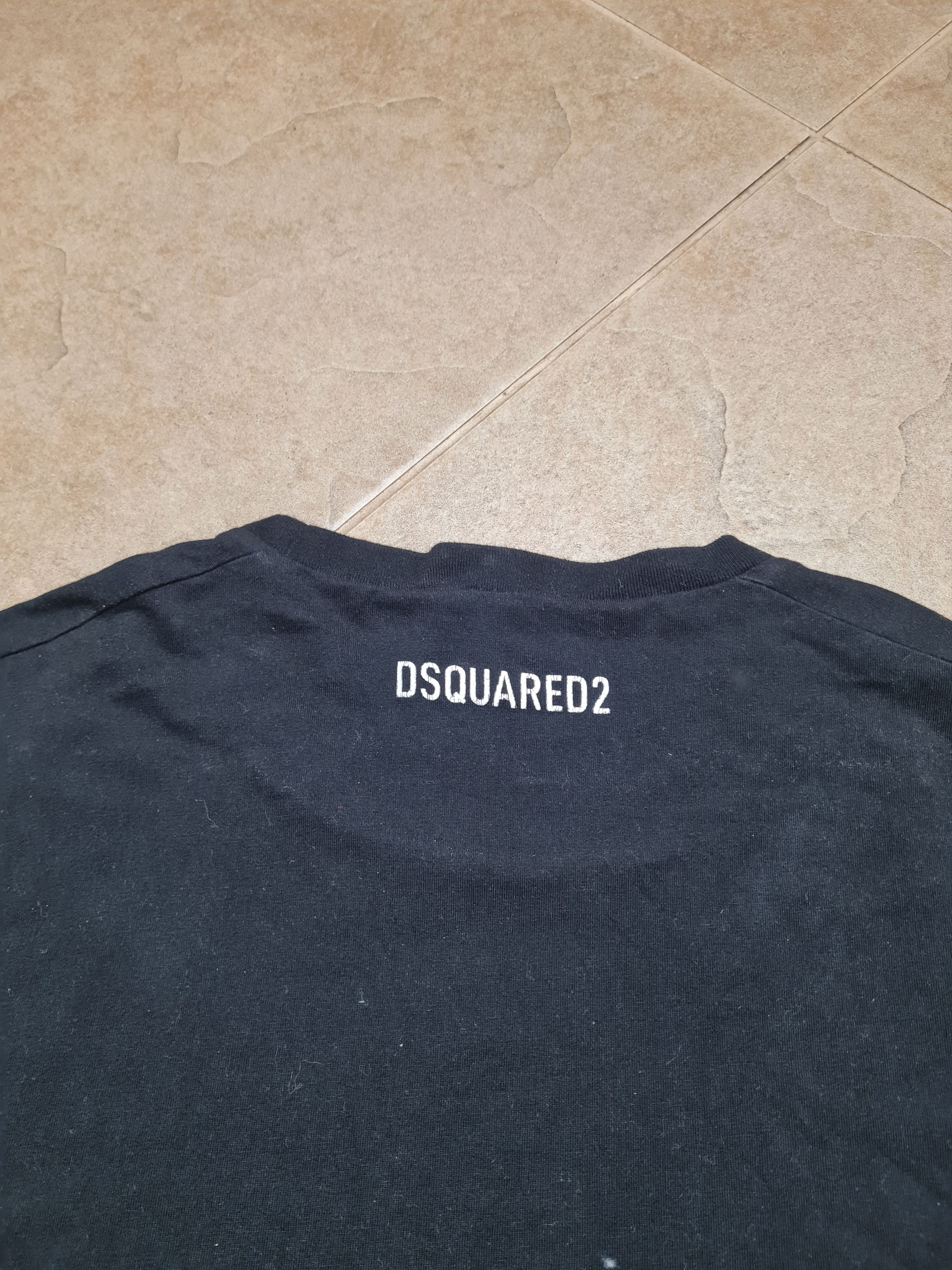 Dsquared2 Dsquared2 Black Crew Neck T-Shirt with White Maple Leaf Logo Size US XXL / EU 58 / 5 - 21 Thumbnail