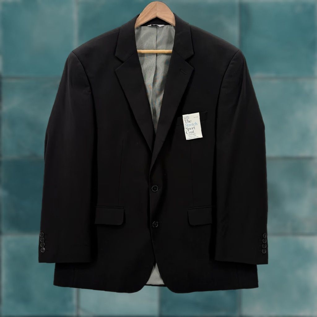Croft & Barrow Croft & Barrow Sport Coat Mens 44R Black Classic Fit Stretch Blazer Jacket NWT Size 44R - 1 Thumbnail
