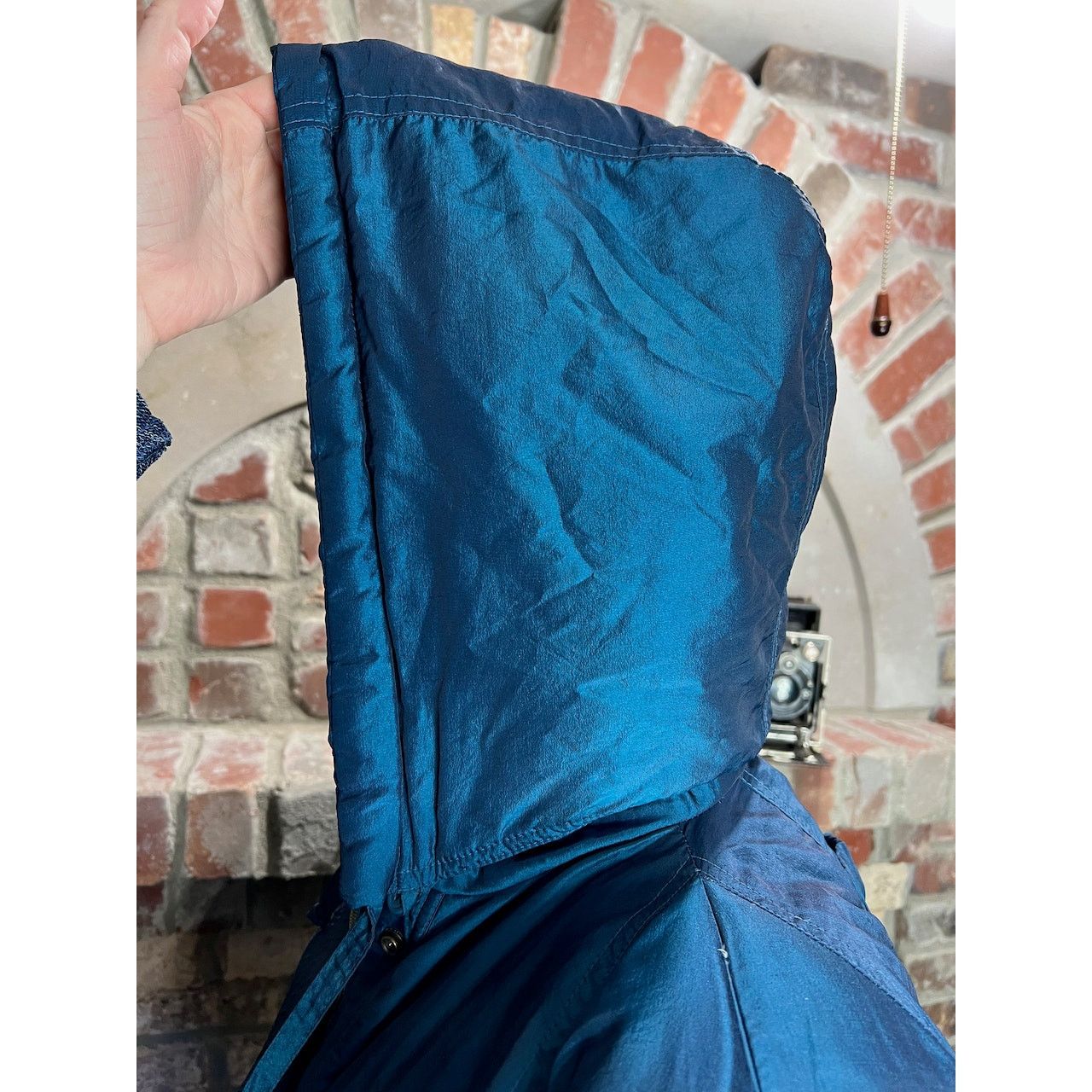 Vintage down puffer cocoon coat blue hood Size XL / US 12-14 / IT 48-50 - 10 Thumbnail
