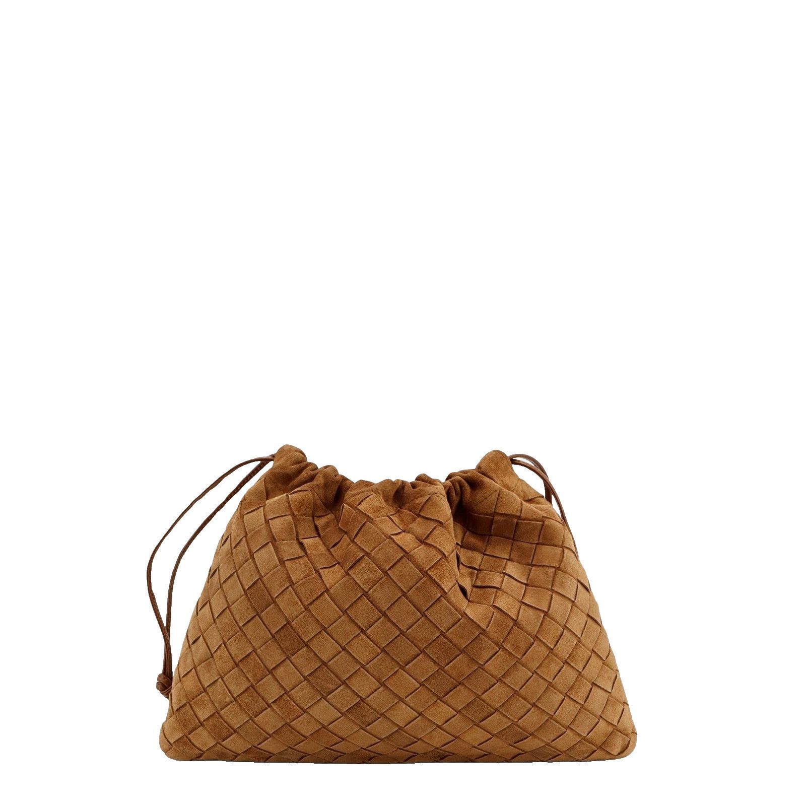 Bottega Veneta BOTTEGA VENETA Dustbag Medium $2600 Amber Suede Handbag New Size ONE SIZE - 1 Thumbnail