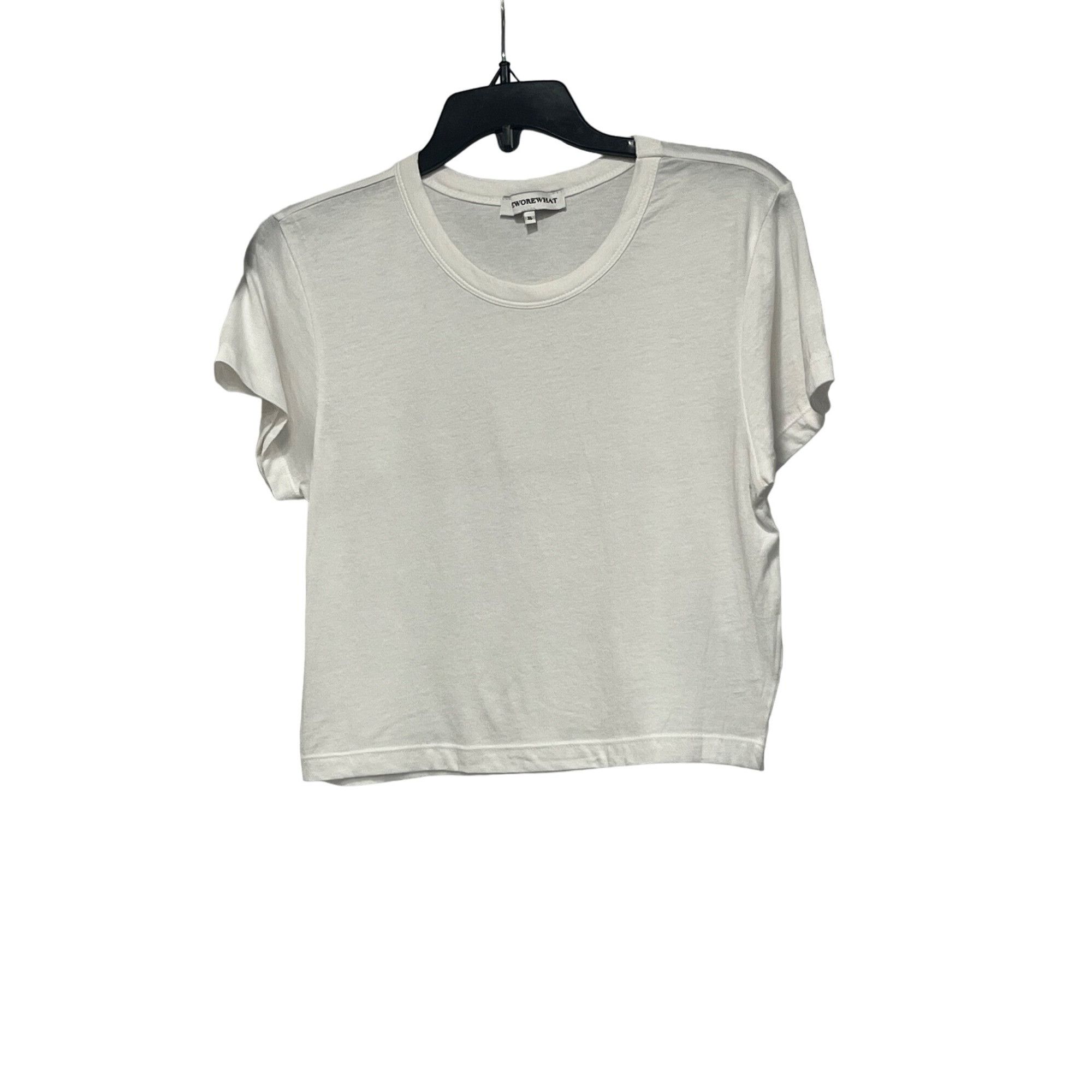 WeWoreWhat We Wore What Crew Neck Cropped White Tee, XL Size XL / US 12-14 / IT 48-50 - 7 Thumbnail