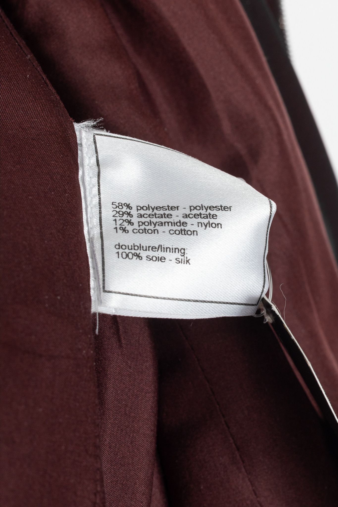 Chanel Chanel Identification 00A Burgundy Quilted Taffeta Jacket Size M / US 6-8 / IT 42-44 - 9 Thumbnail