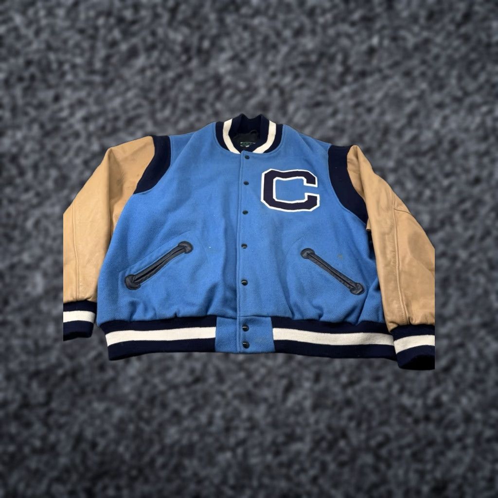 Vintage VINTAGE Columbia Wool Jacket 5XL Bomber Jacket Men Blue Ivy League Stahl & Dean Jurgella Collection Size US XXL / EU 58 / 5 - 1 Thumbnail