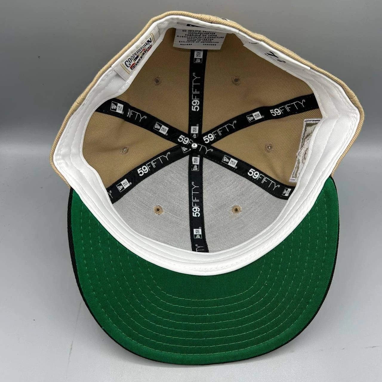 New Era Colorado Rockies Hat Men 7 3/8 Beige Black MLB Fitted Cap Size ONE SIZE - 2 Thumbnail