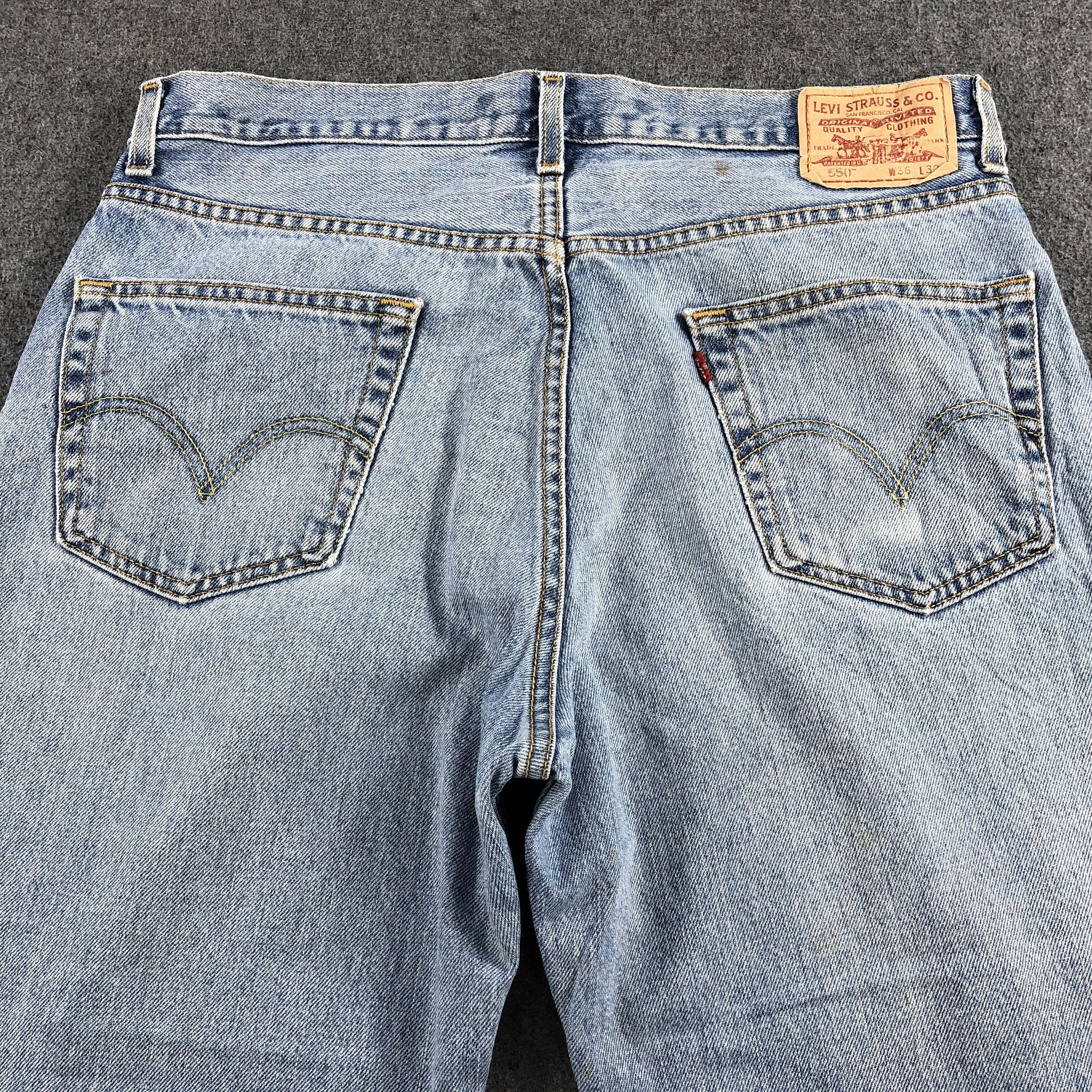 Levi's Vintage Blue Wash Levis 550 Jeans-J1619 Size US 36 / EU 52 - 4 Thumbnail