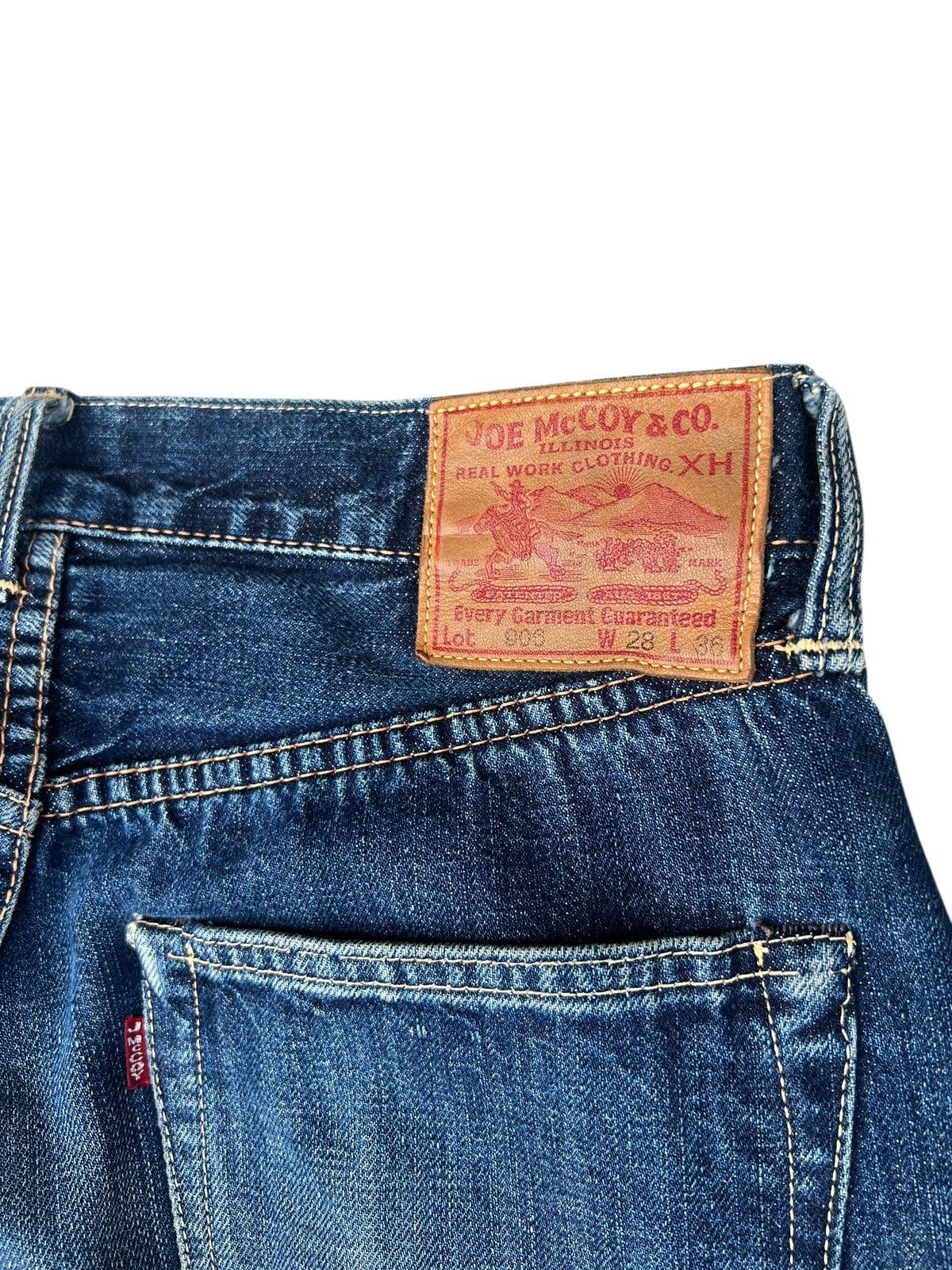 The Real McCoy's Vintage Joey McCoy Hidden Rivets Faded Denim Selvedge Jeans Size US 29 - 21 Thumbnail