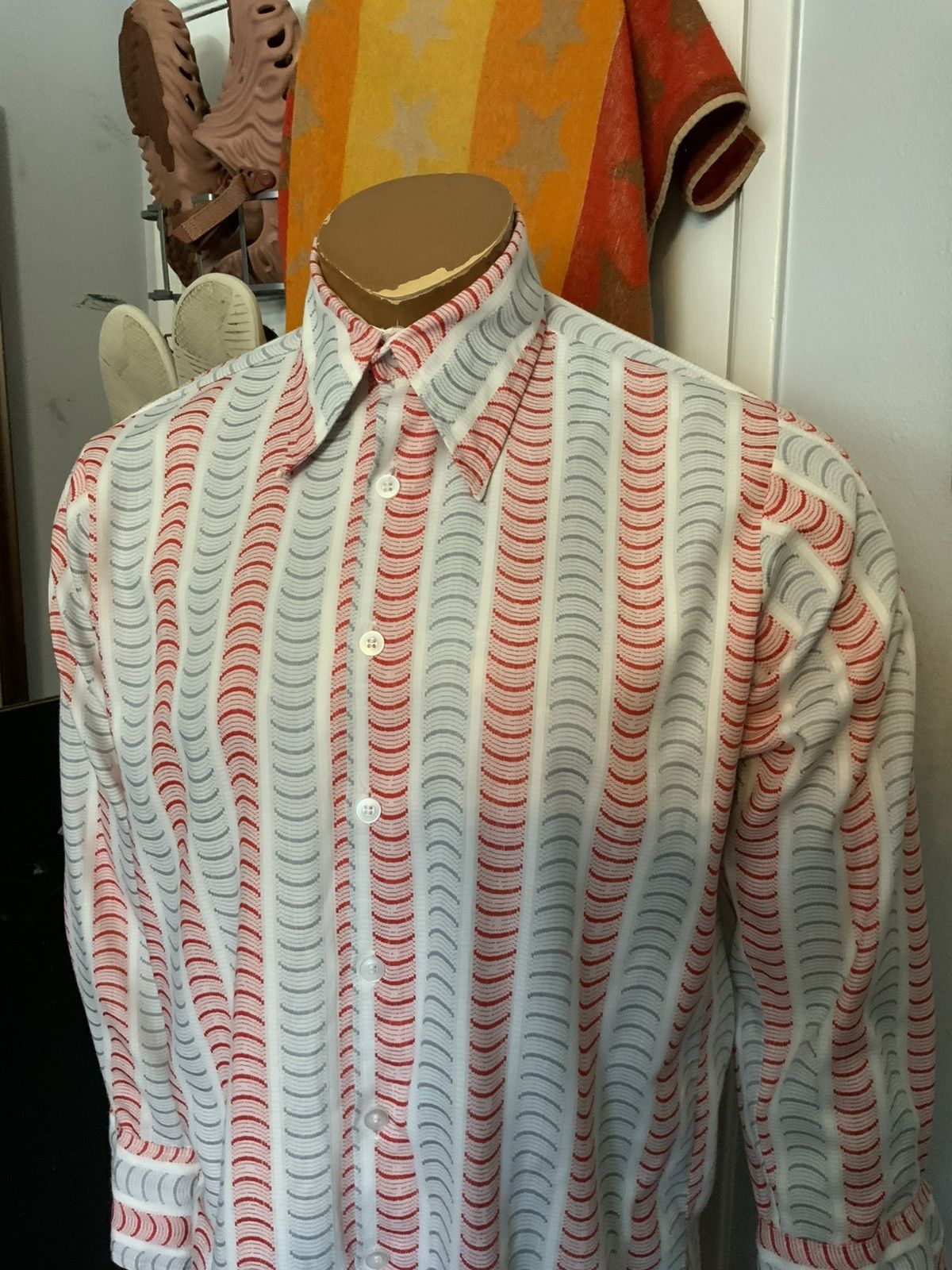 Vintage Vintage 60s 70s Kingly Fifth Avenue Mod Atomic Button Shirt Size US M / EU 48-50 / 2 - 9 Thumbnail