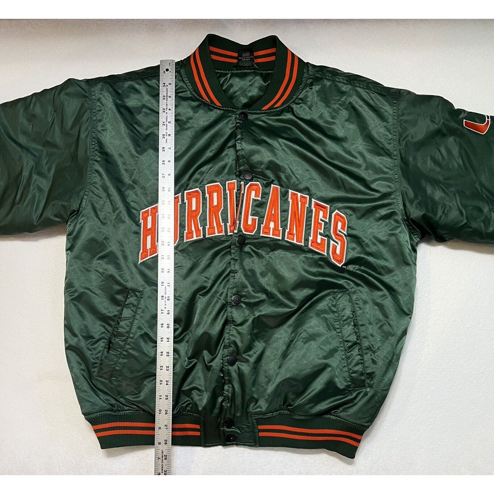 Starter VTG 80’s Miami Hurricanes Satin Starter Bomber Snap L Jacket Size US L / EU 52-54 / 3 - 3 Thumbnail