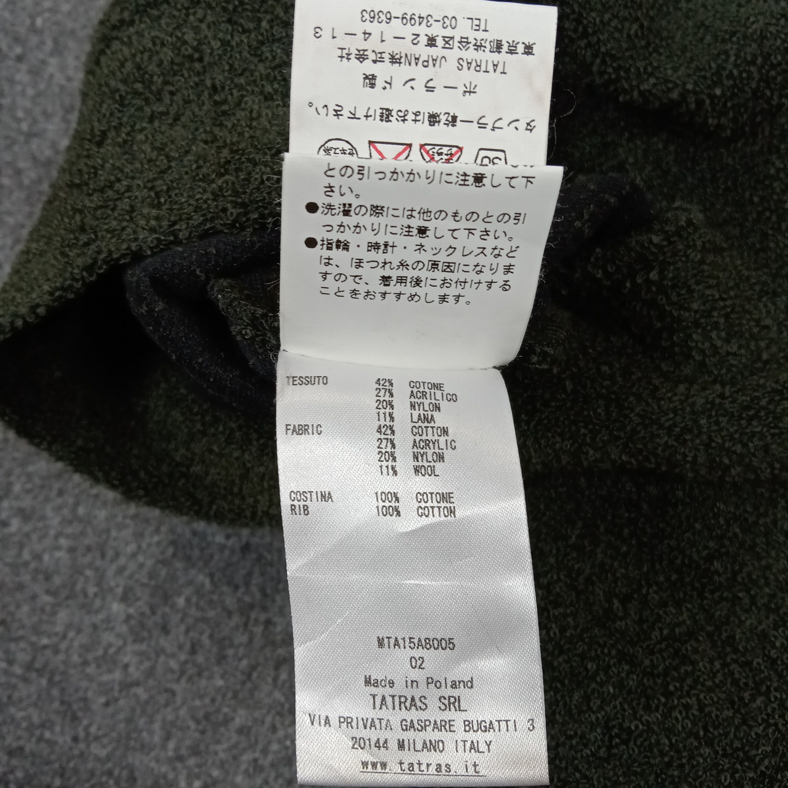 TATRAS × Vintage Tatras Designer Brand Hoodies Jacket C231N23 Size US S / EU 44-46 / 1 - 8 Thumbnail