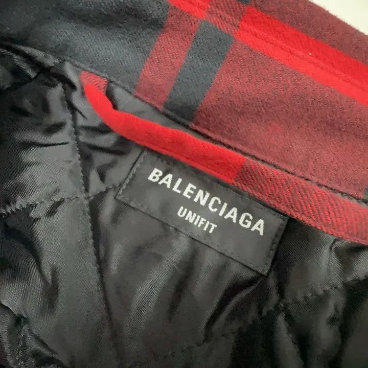 Balenciaga Balenciaga Red Plaid Long Sleeve Shirt 0079-2507 Size M / US 6-8 / IT 42-44 - 7 Thumbnail