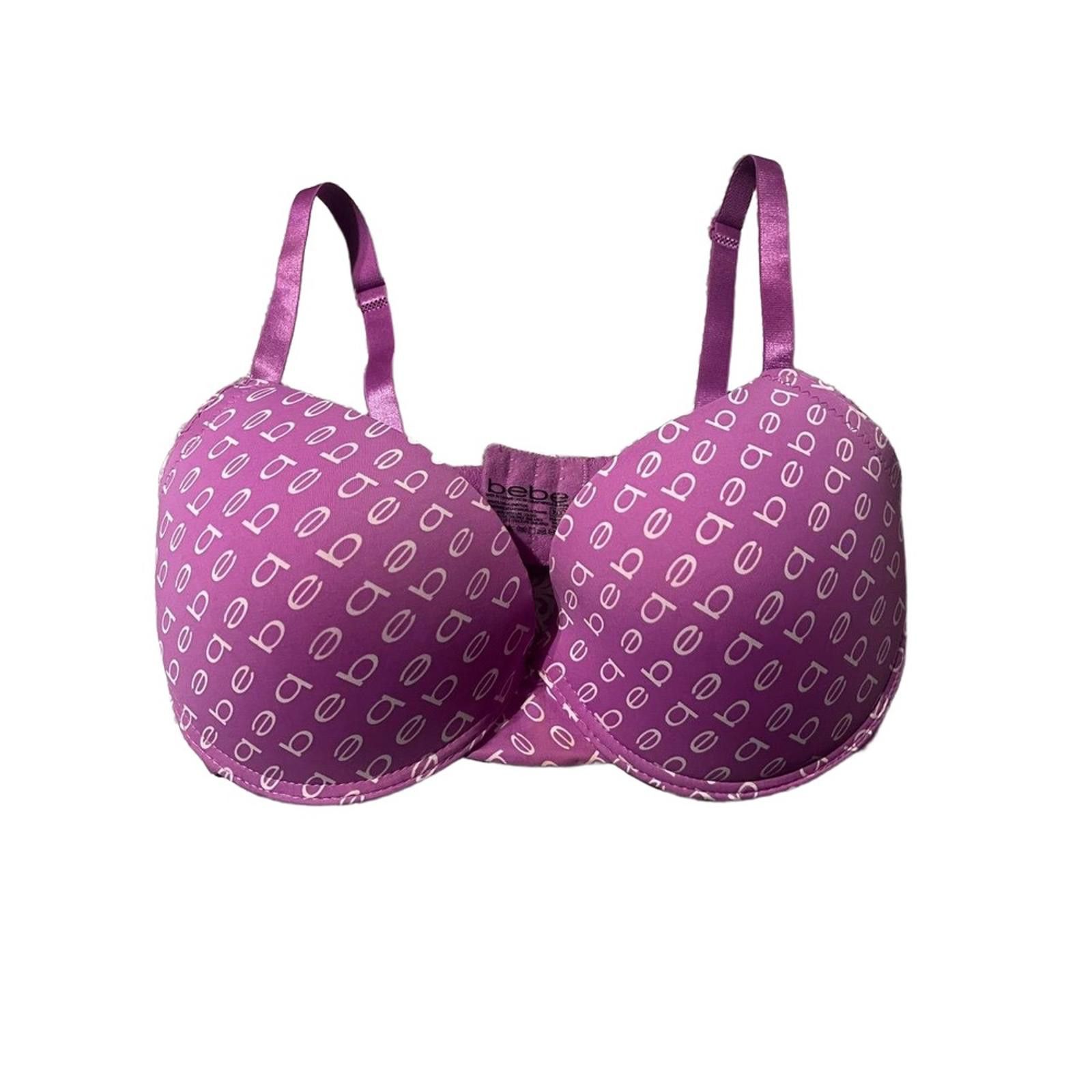 Other Bebe Bra 36DD Purple Logo Print All-Over Logo Size ONE SIZE - 2 Thumbnail