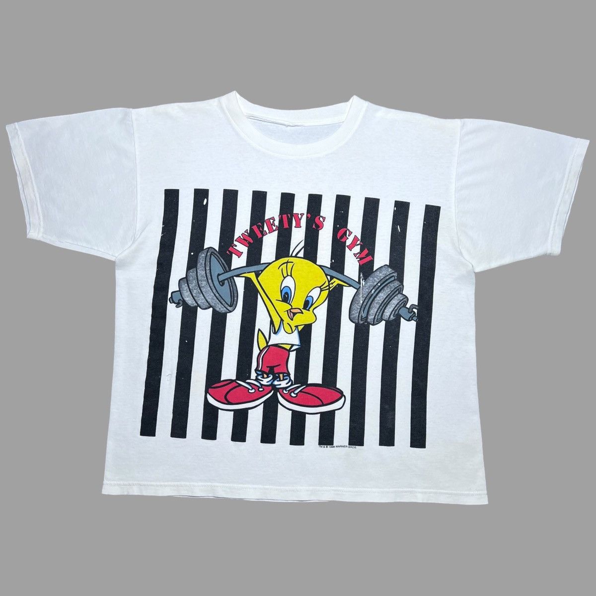 Vintage × Warner Bros Vintage 1996 Tweety’s Gym Looney Tunes Cartoon T-Shirt Size US L / EU 52-54 / 3 - 1 Thumbnail