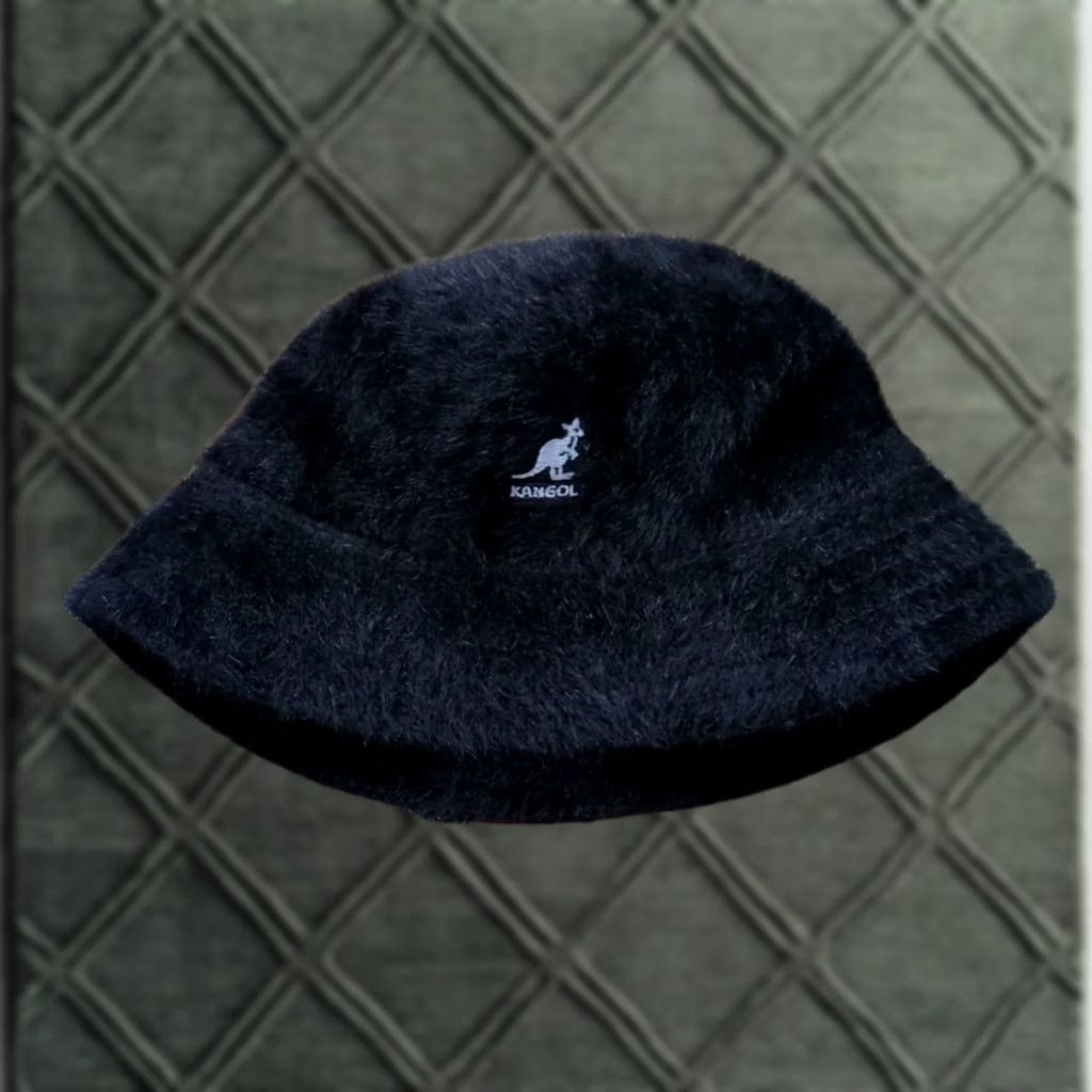 Kangol VINTAGE Kangol Bucket Hat Men M Black Angora Nylon Fur 90s Hip Hop Rap Kangol Bucket Hat Size ONE SIZE - 1 Thumbnail