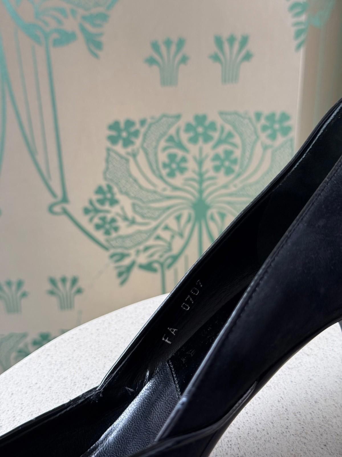 Dior Vintage Dior Monogram Black Oblique Leather Heels 39,5 / 9,5 Size US 9.5 / IT 39.5 - 5 Thumbnail