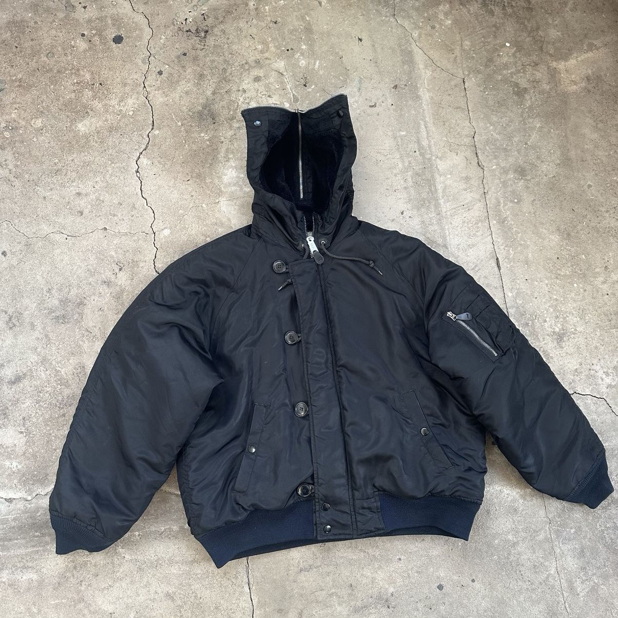 If Six Was Nine 2000s SEMS - Fur Hooded N3B Bomber Jacket Size US L / EU 52-54 / 3 - 8 Thumbnail