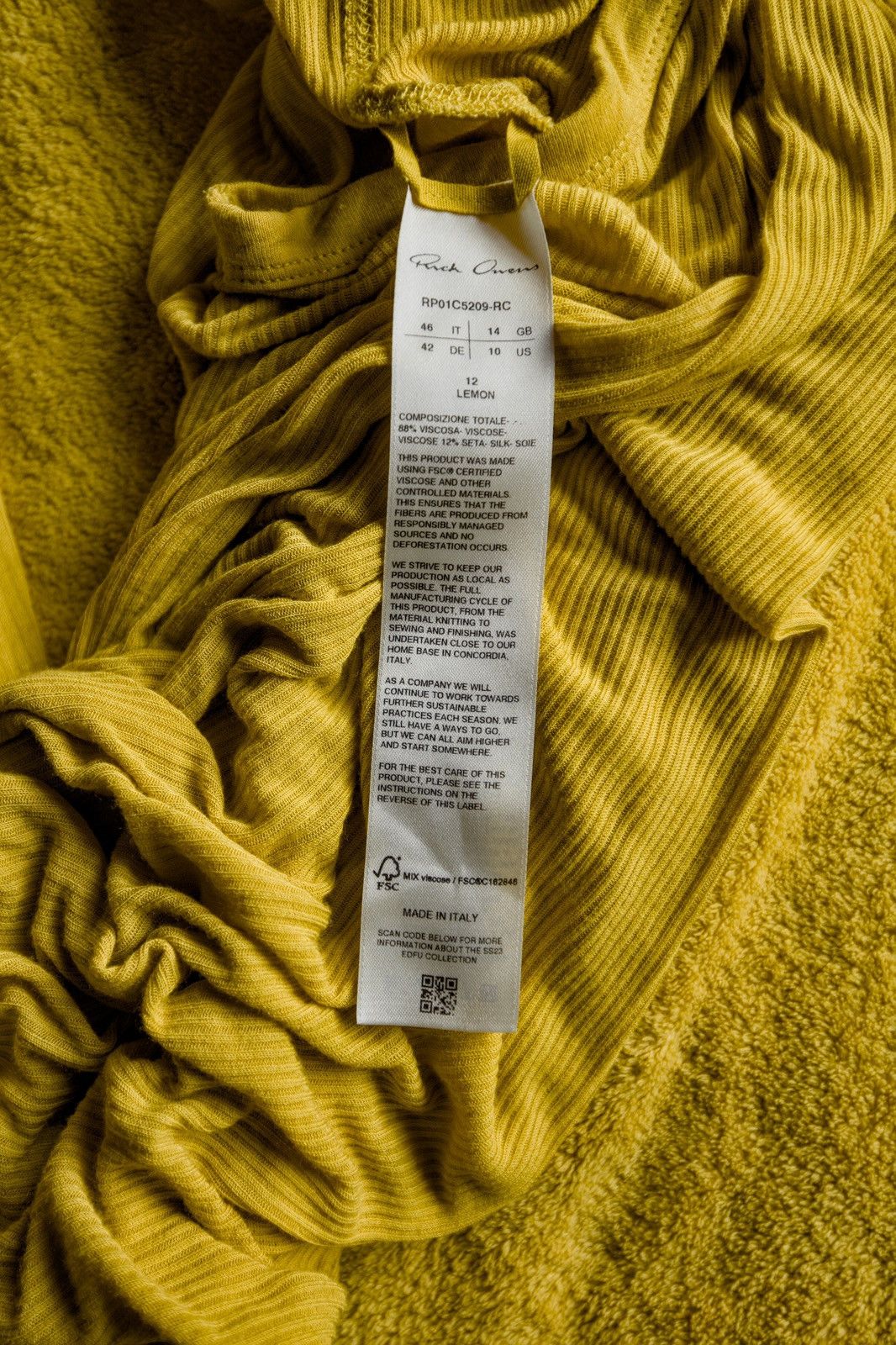 Rick Owens ZIGGY BANANA TANK TOP. Rick Owens EDFU S/S 2023 Size L / US 10 / IT 46 - 5 Thumbnail