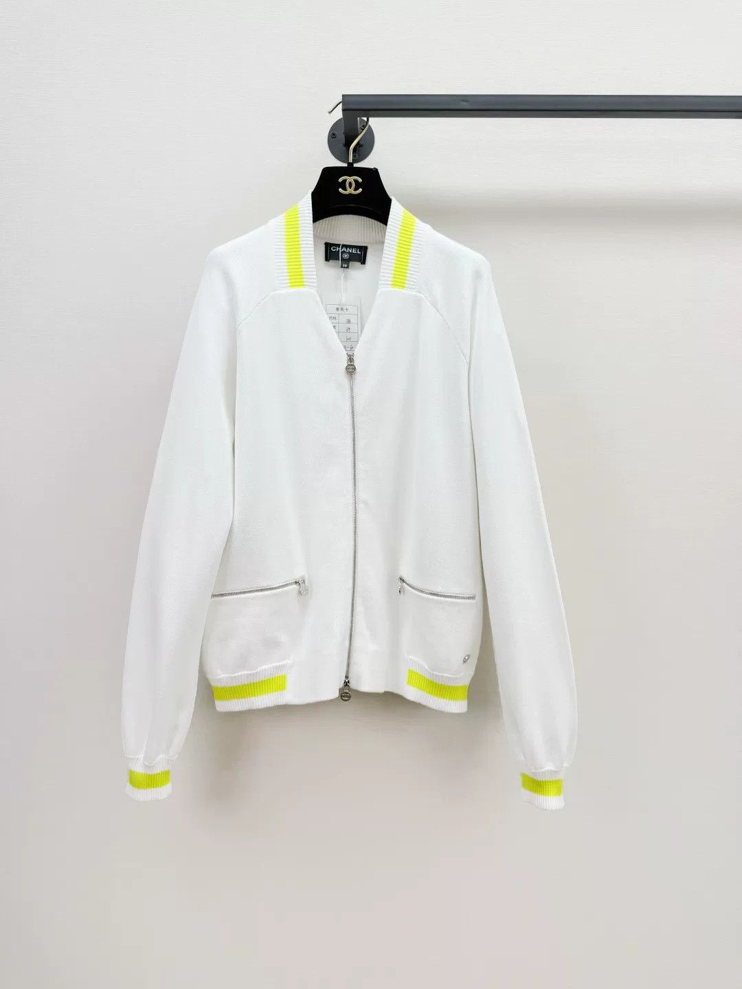 Chanel Chanel Ribbed Panel Baseball Jacket Size S / US 4 / IT 40 - 1 Thumbnail
