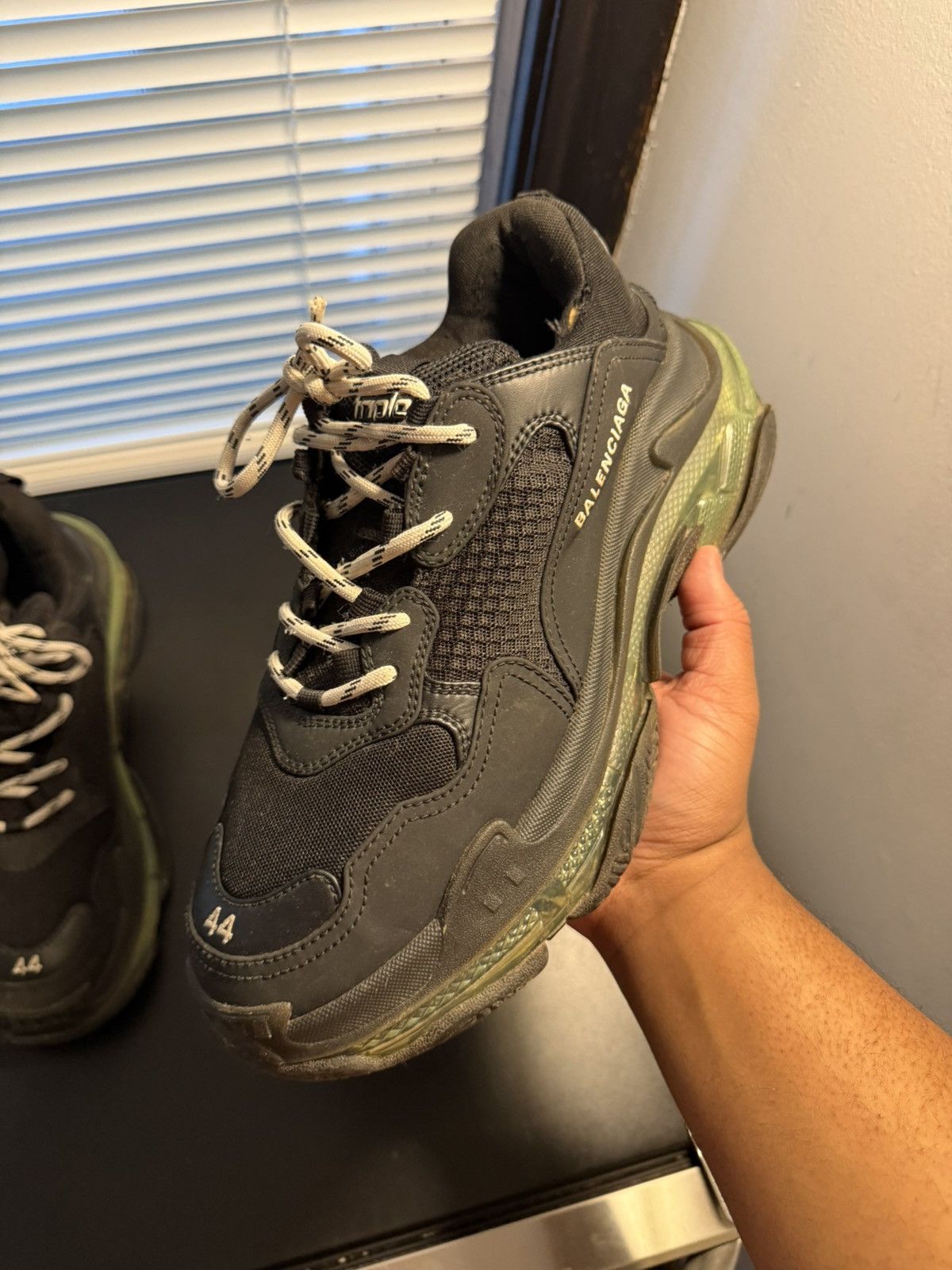 Balenciaga Balenciaga Triple S Black Green Sole Size 11 US / 44 EU Size US 11 / EU 44 - 3 Thumbnail