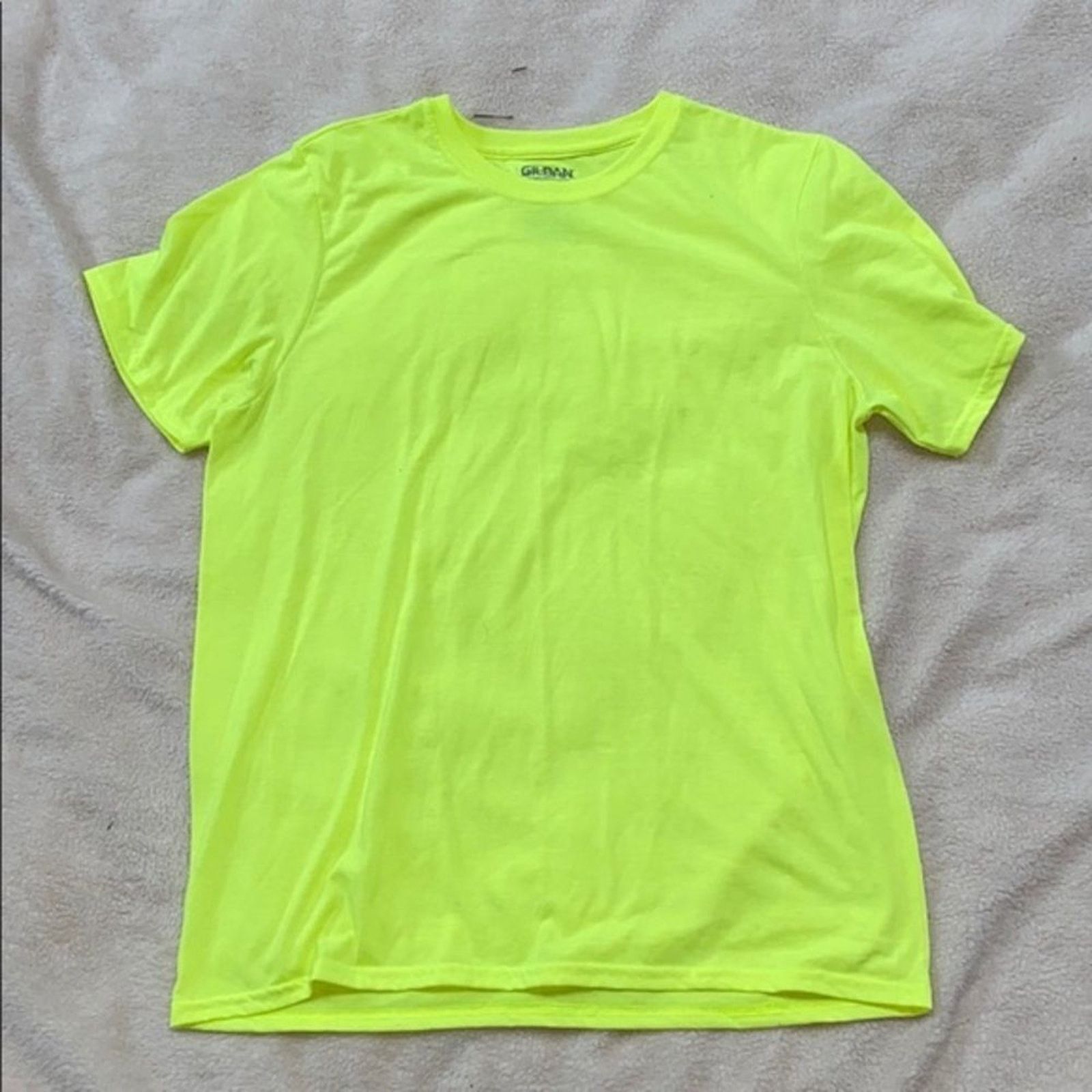 Gildan Gildan Neon Yellow Crewneck T-Shirt | Sz L Size US L / EU 52-54 / 3 - 2 Thumbnail