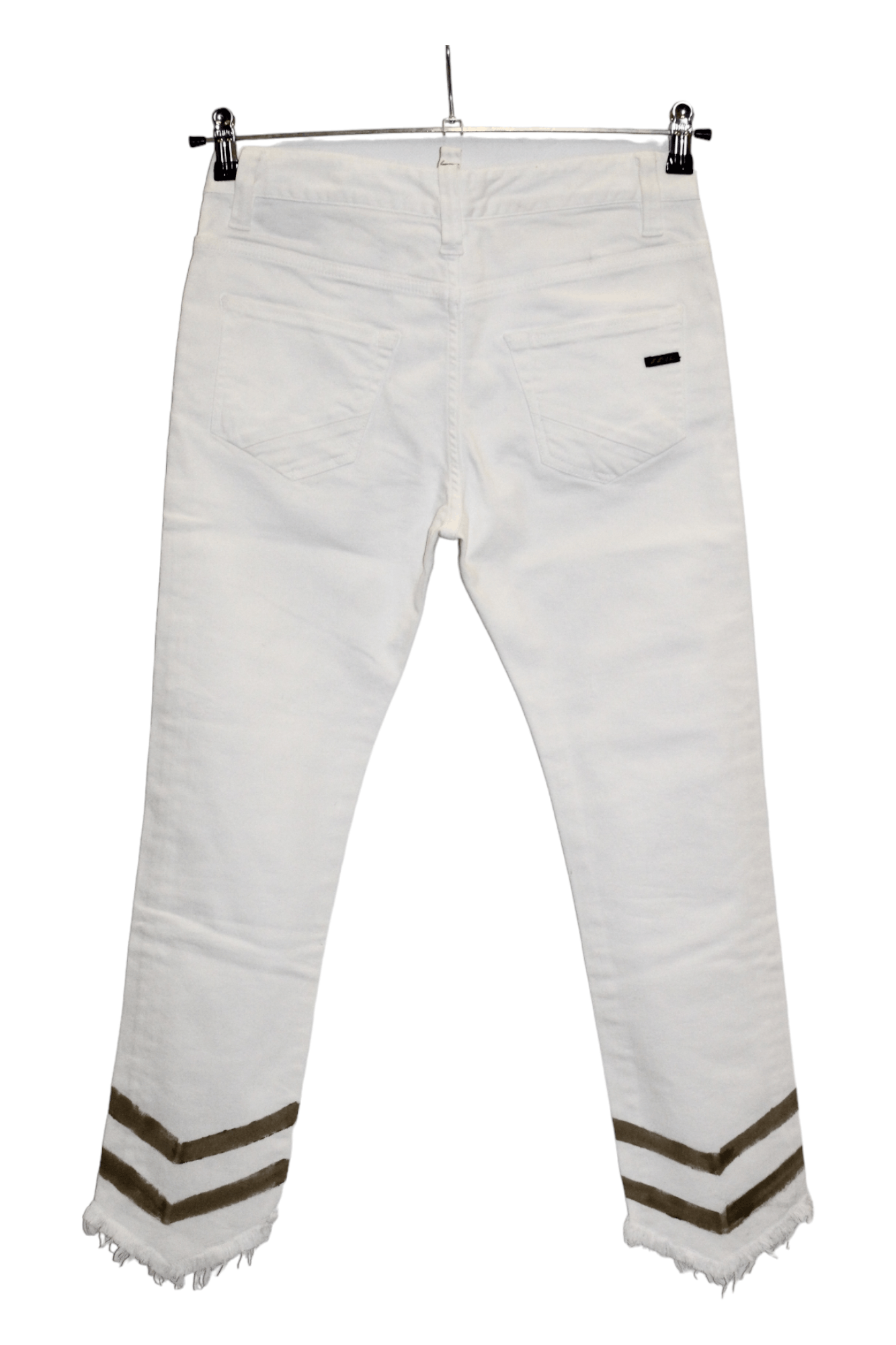 Beauty Beast Maurizio Massimino Skinny Cropped Fringed Raw Cut Jeans Size US 29 - 2 Thumbnail