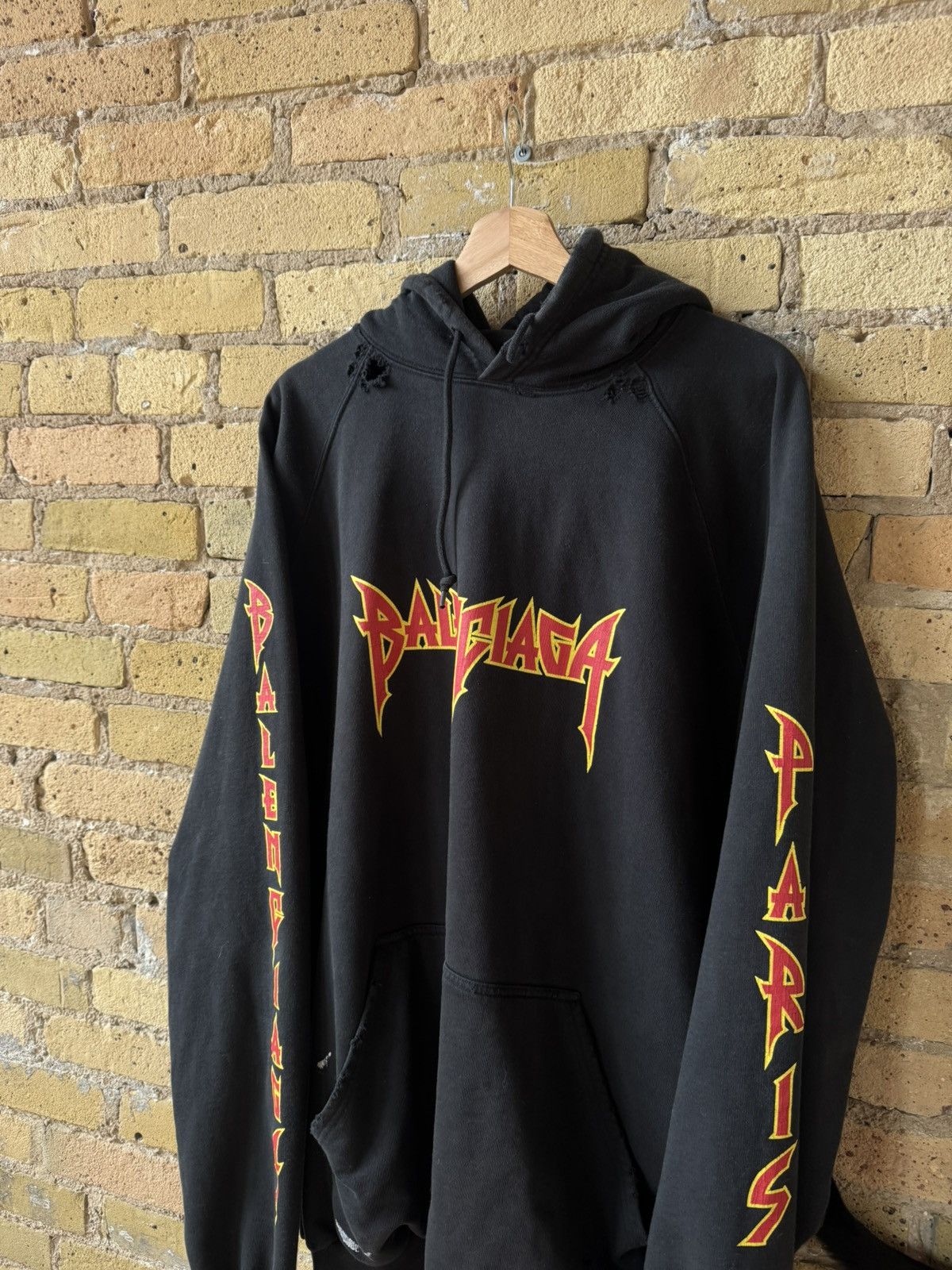 Balenciaga Balenciaga Metal Logo Hoodie | Grailed