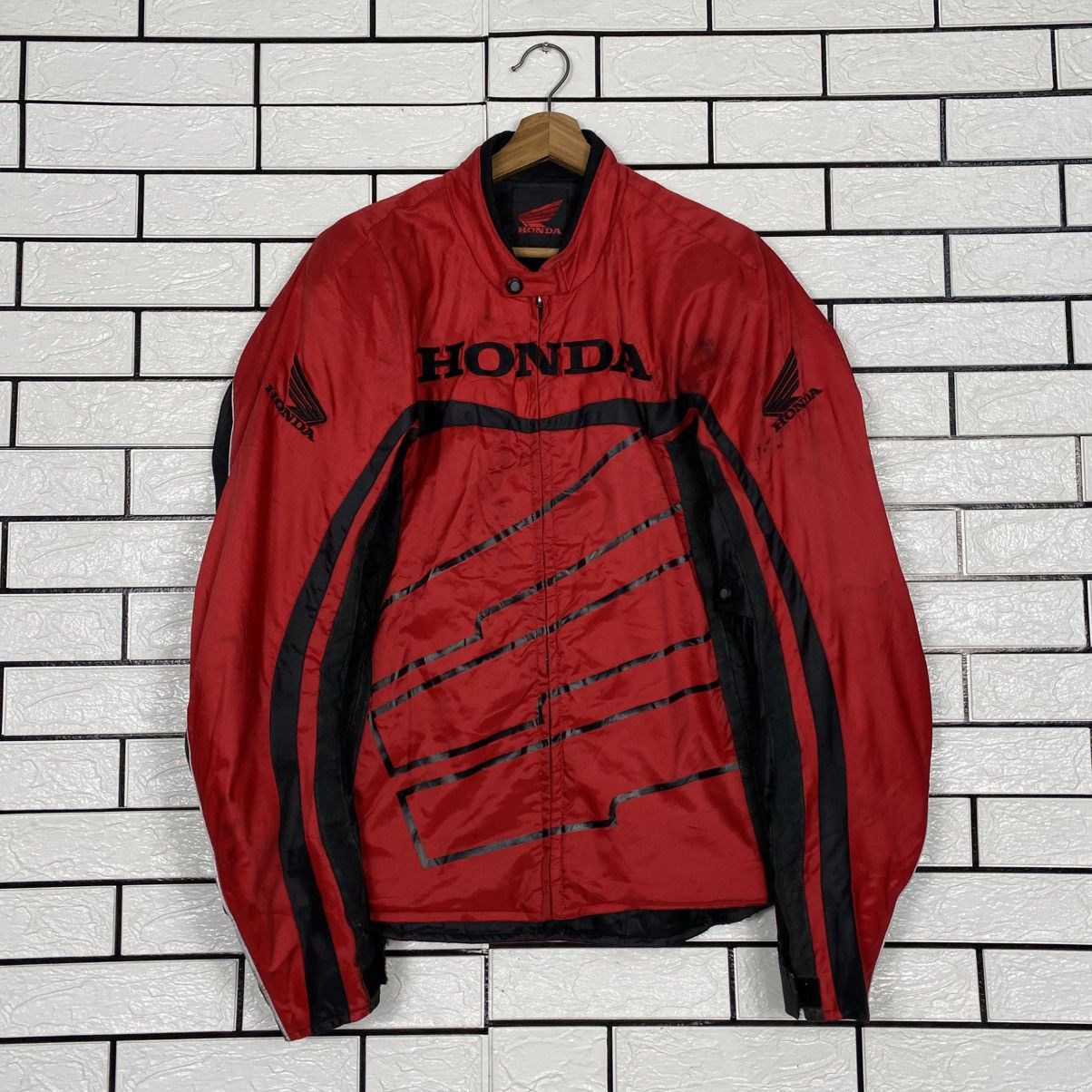 Japanese Brand Vintage Racing Jacket Biker Honda Big Ligo Size US L / EU 52-54 / 3 - 2 Thumbnail
