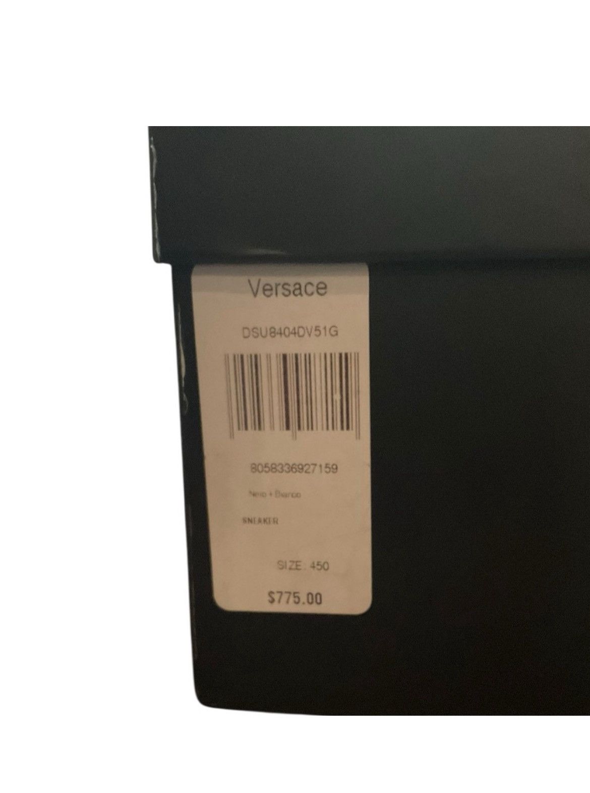 Versace 🔥 VERSACE Black Leather Logo Sneakers Men’s Size 45 12 Box Size US 12 / EU 45 - 10 Thumbnail