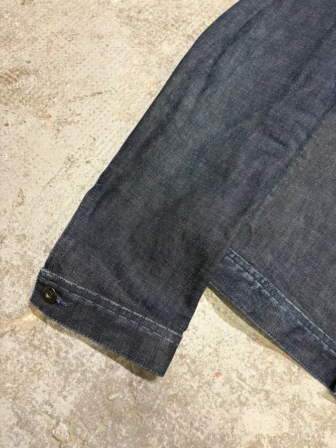 Designer × Moschino × Vintage 2000s Moschino Peace Raw Denim Jacket Size US S / EU 44-46 / 1 - 8 Thumbnail