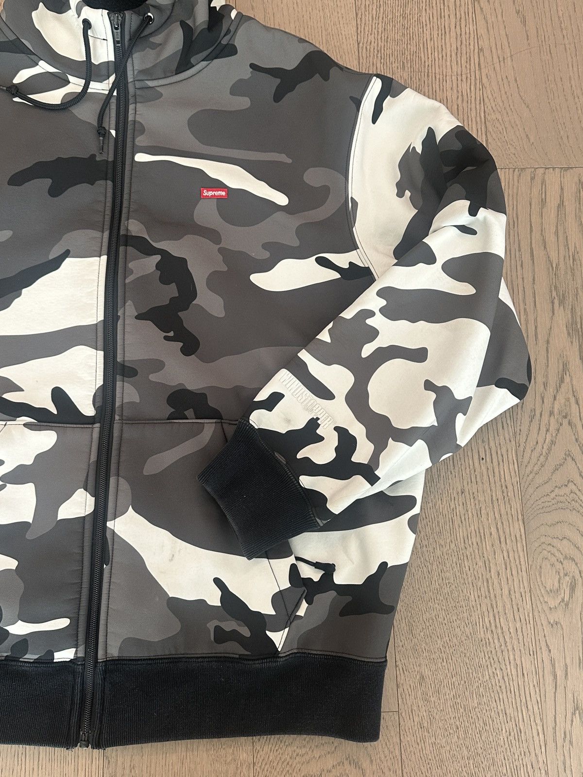 Supreme Supreme Camo Sherpa Zip-Up Hoodie – Black/White Woodland Size US M / EU 48-50 / 2 - 2 Thumbnail