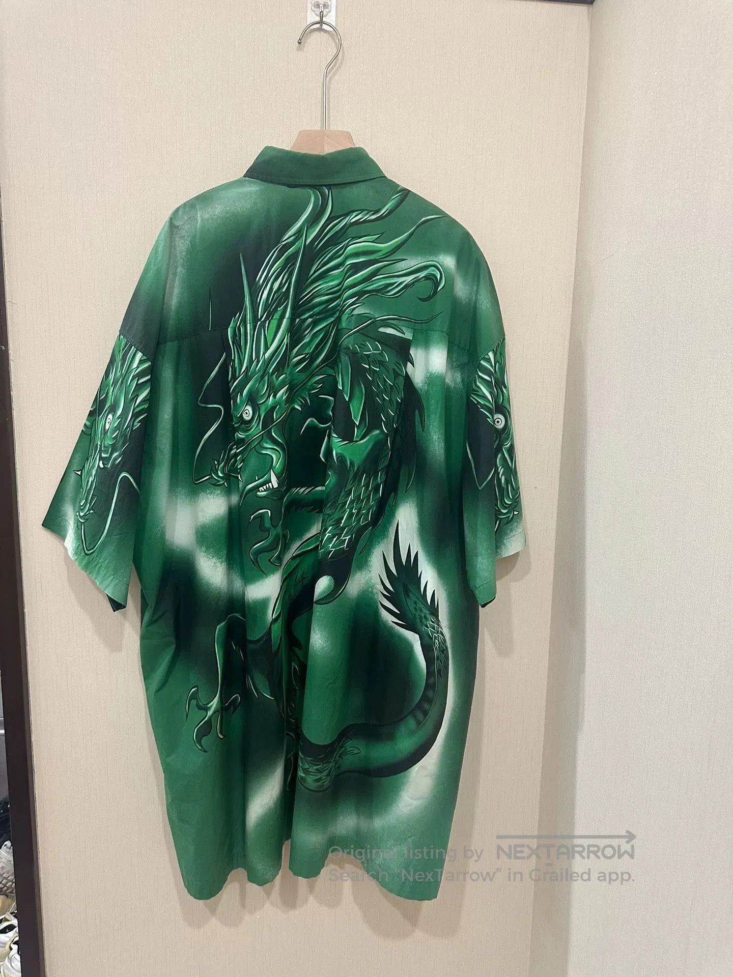 Balenciaga Balenciaga Green Dragon Print Shirt. Size US M / EU 48-50 / 2 - 2 Thumbnail