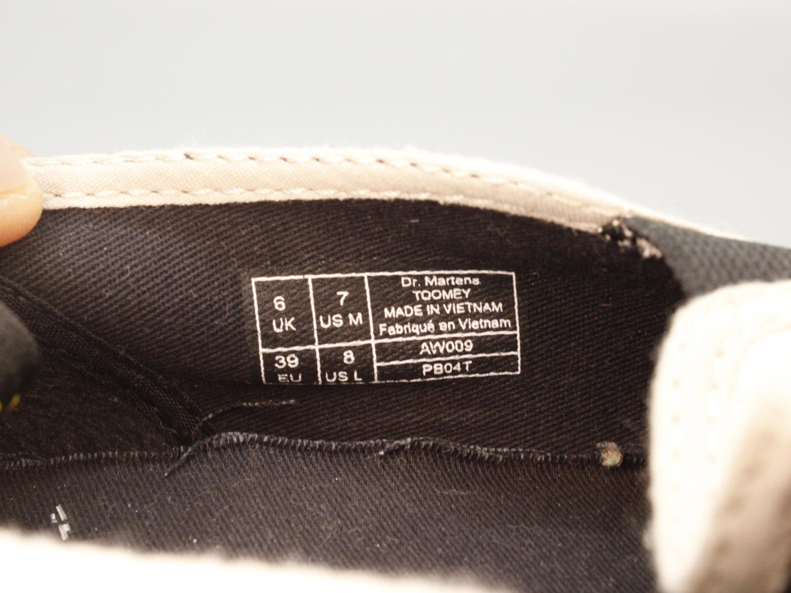 Dr. Martens Dr. Martens Women's Canvas Slip-On Shoes, White and Brown Size US 7 / IT 37 - 7 Thumbnail