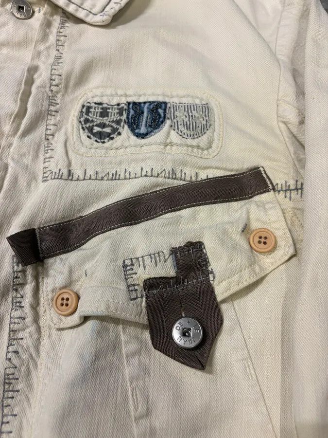 Marithe + Francois Girbaud × Vintage 2000s Marithé + François Girbaud White Signature Light Jacket Size US S / EU 44-46 / 1 - 9 Thumbnail