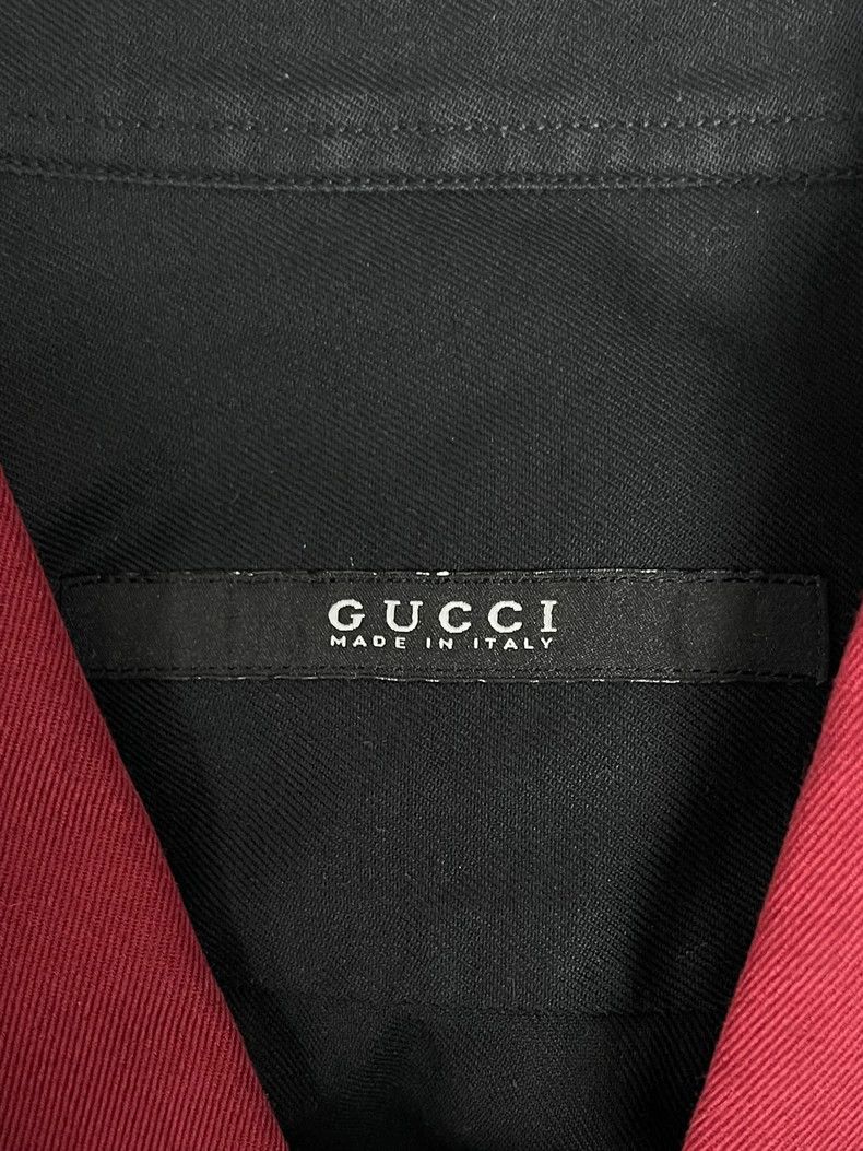 Gucci Gucci Size 43 Black color-blocked long-sleeved shirt 2502- Size US S / EU 44-46 / 1 - 4 Thumbnail