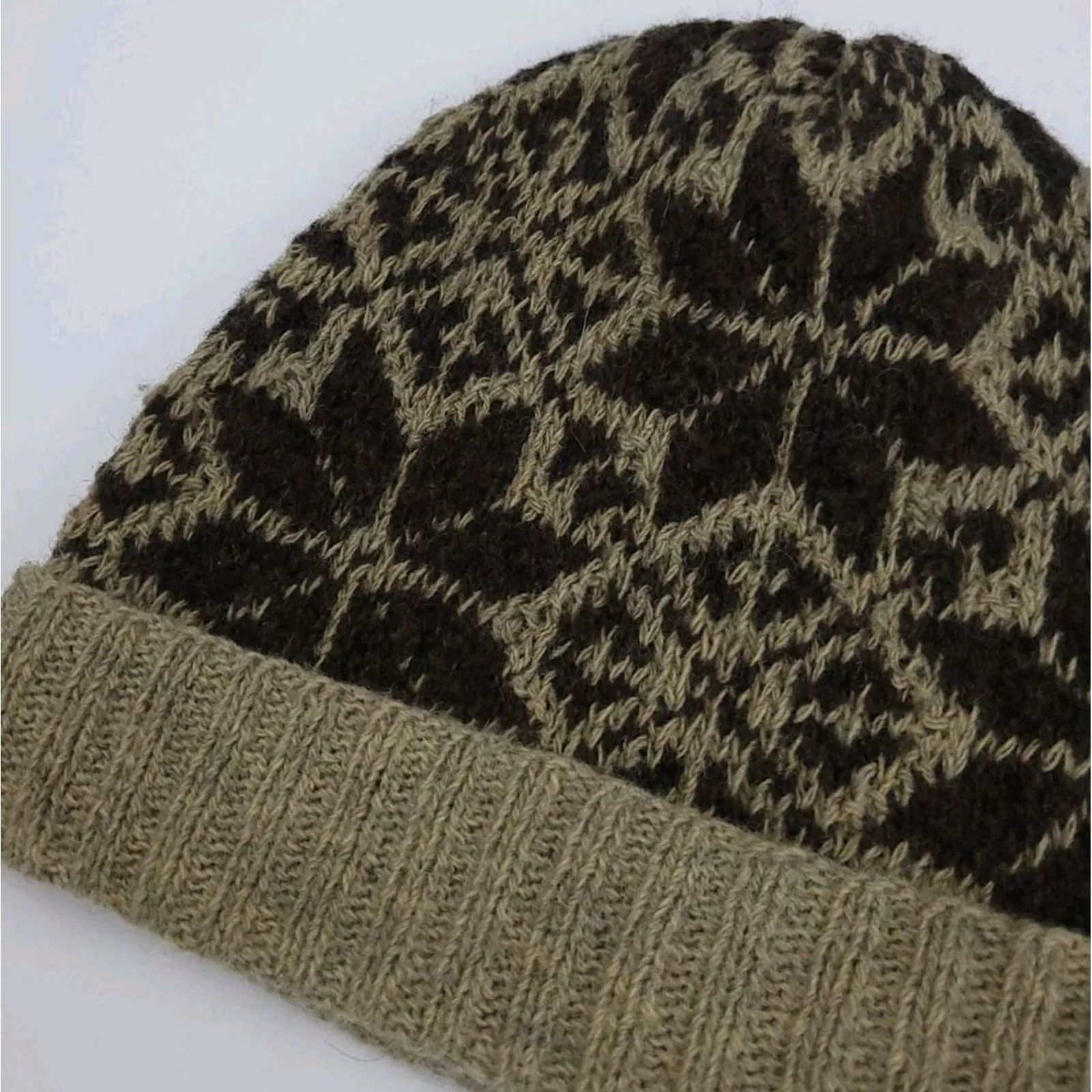 Polo Ralph Lauren VINTAGE Polo Ralph Lauren Beanie Wool Knit Snowflake Nordic Pattern Hand Knit Mens One Size Brown Size US M / EU 48-50 / 2 - 2 Thumbnail