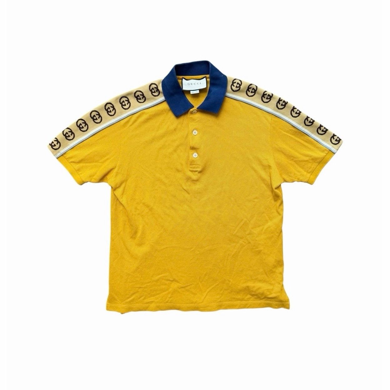 Gucci Size S - Gucci Yellow Polo Shirt Size US S / EU 44-46 / 1 - 1 Thumbnail