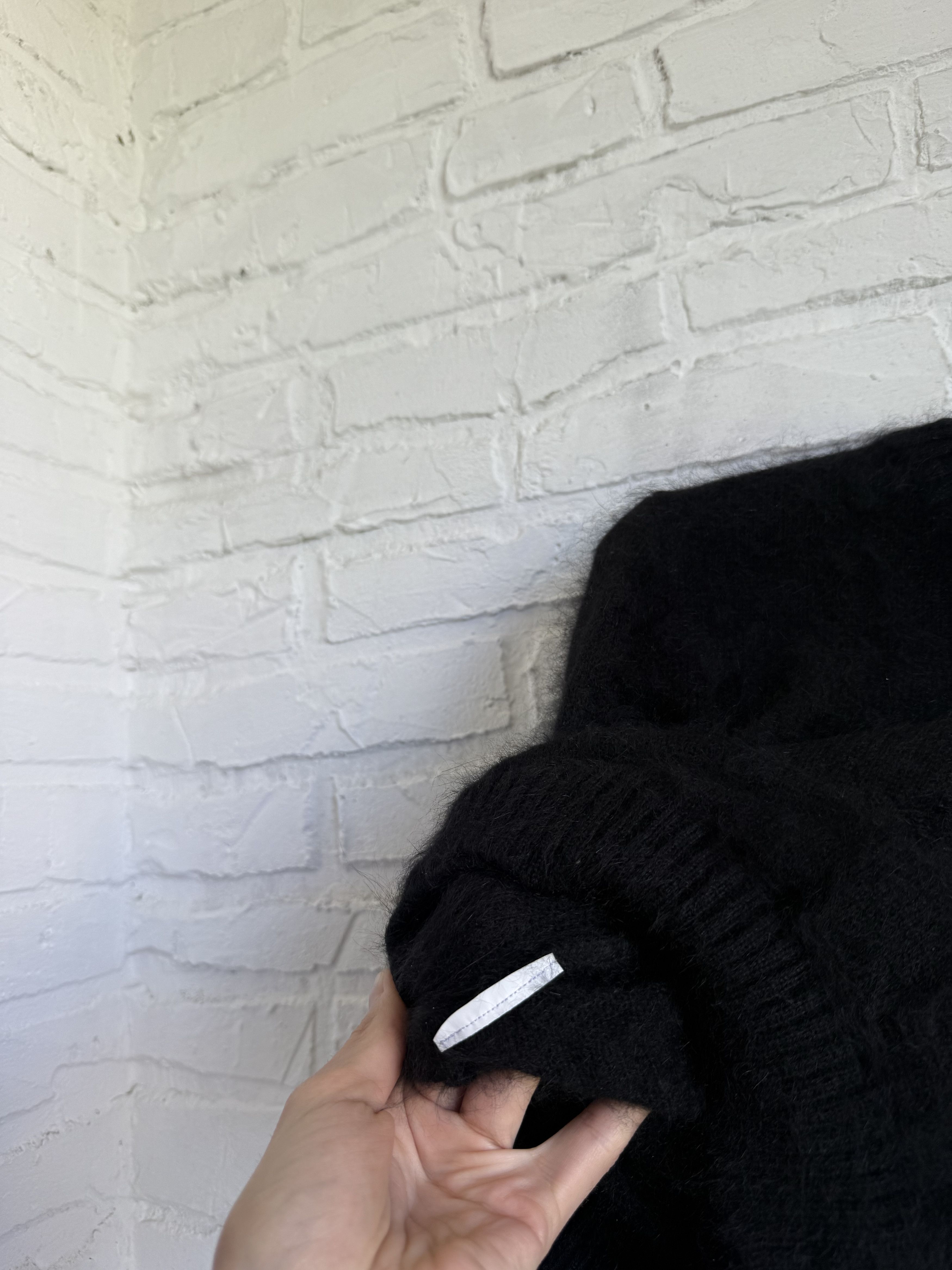 Philosophy di Lorenzo Serafini Philosophy Di Lorenzo Serafini Black Angora Mohair Knit Top Size S / US 4 / IT 40 - 7 Thumbnail