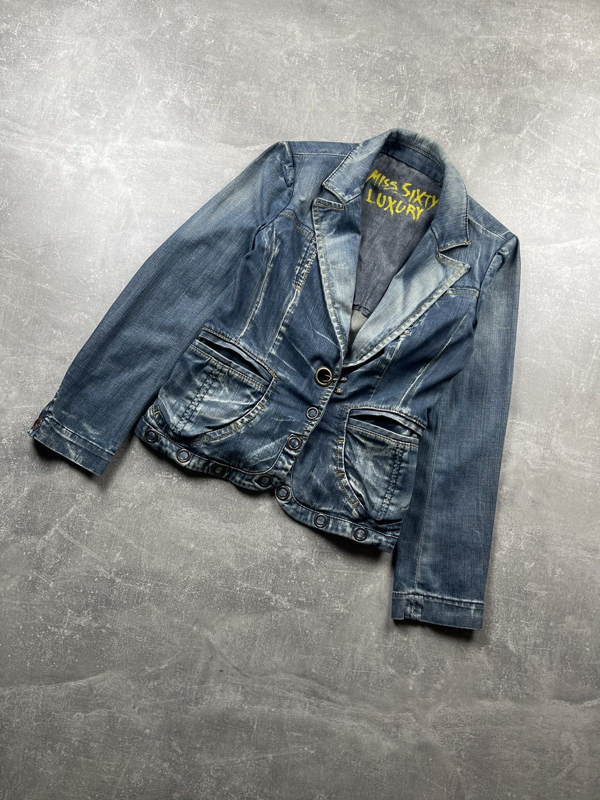 Miss Sixty Y2k Miss Sixty Luxury Vintage Denim Blazer Jacket Size M / US 6-8 / IT 42-44 - 1 Thumbnail